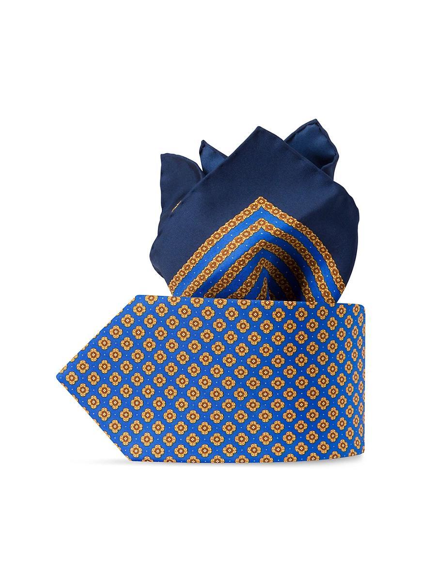 Mens Luxury Printed Silk Tie Set Product Image