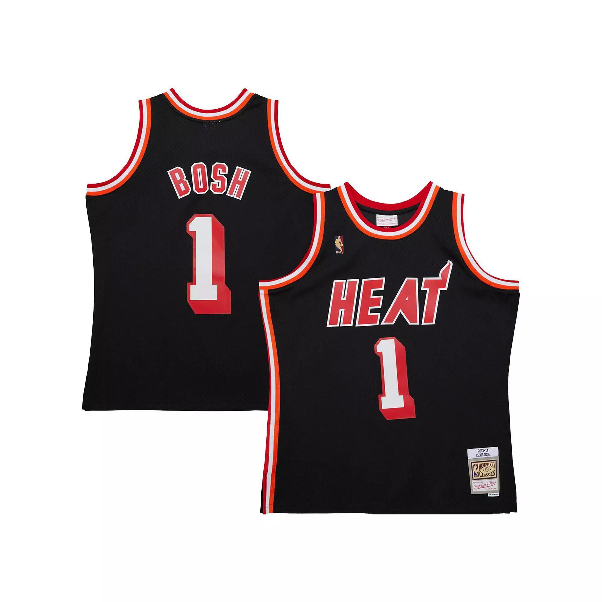 Men's Mitchell & Ness Chris Bosh Black Miami Heat 2013/14 Hardwood Classics Swingman Jersey,  Product Image