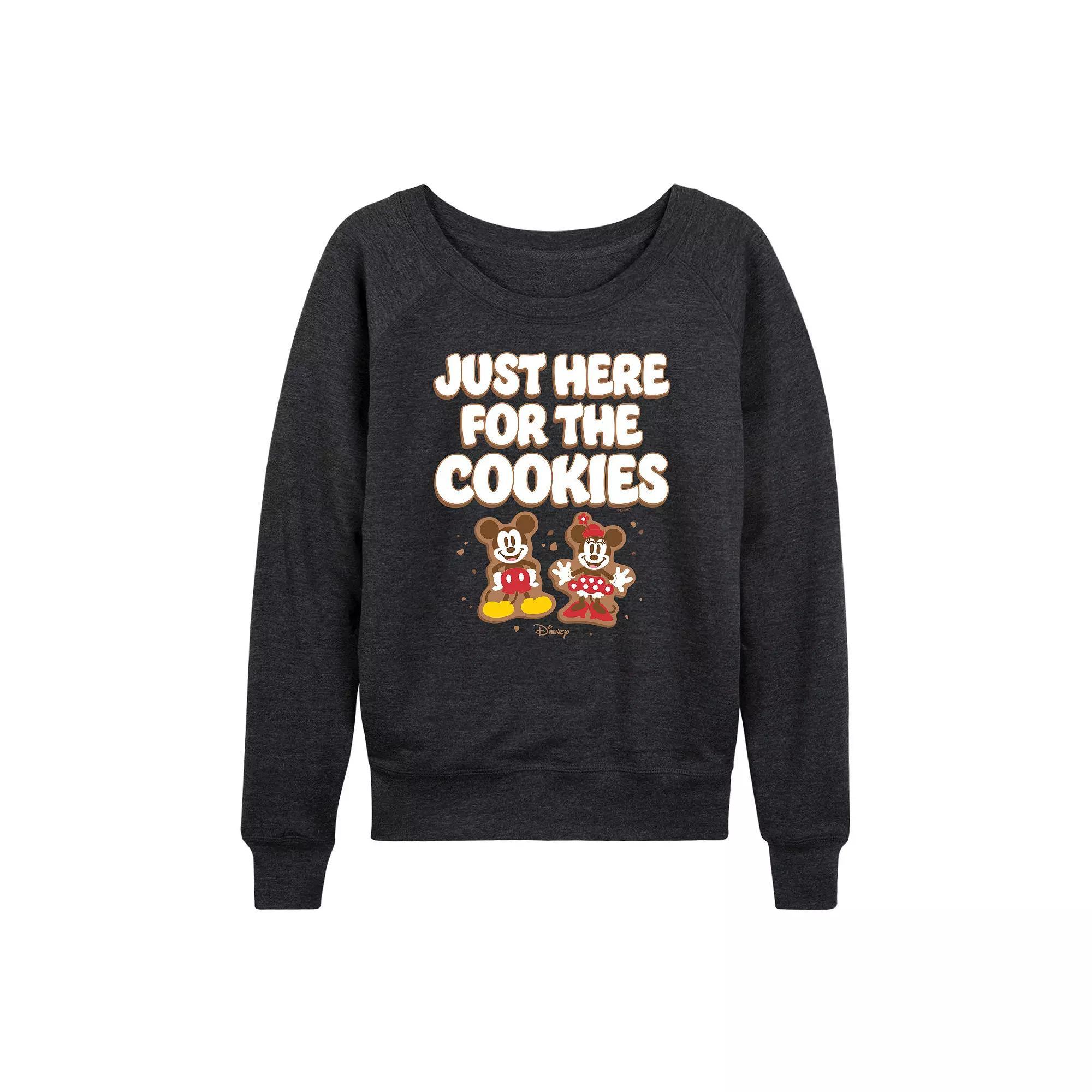 Disney's Mickey and Minnie Mouse Women's Cookies French Terry Long Sleeve Tee,  Product Image