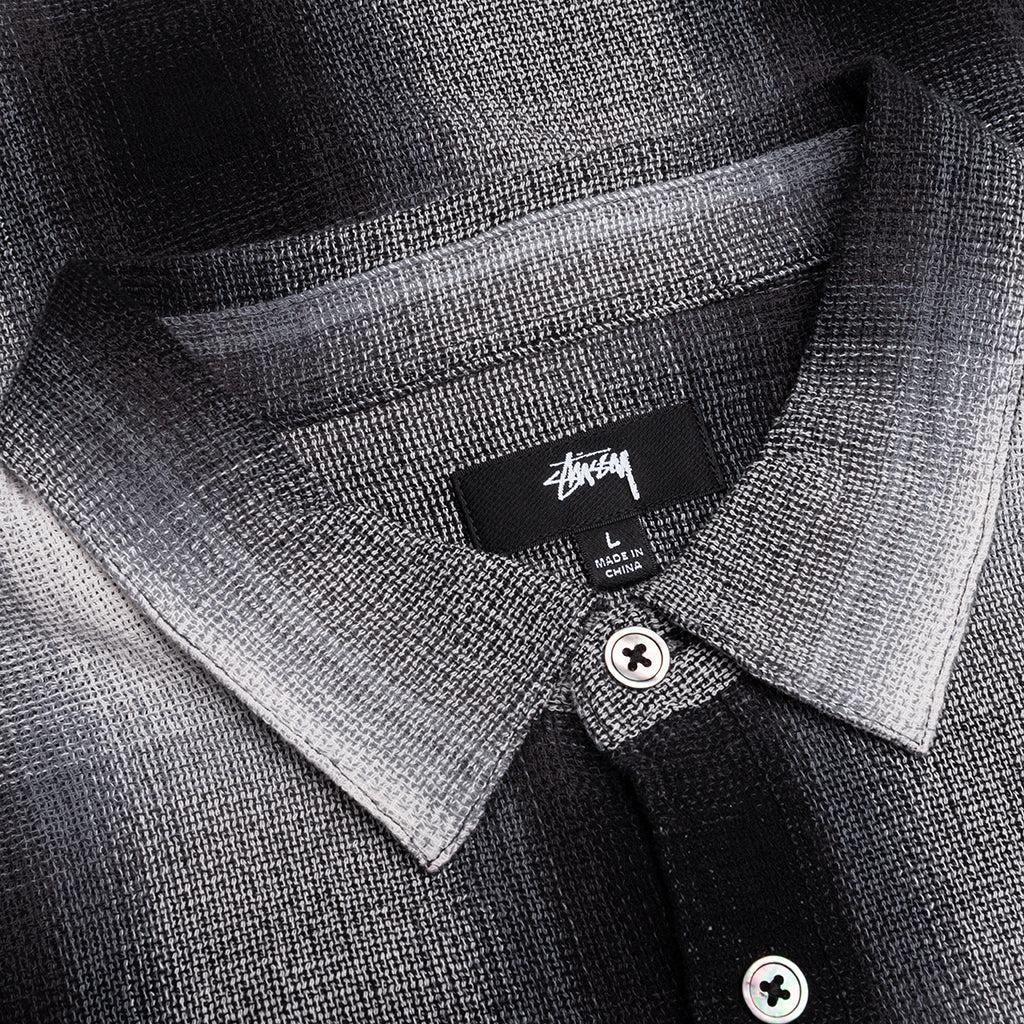 Loose Weave Plaid Shirt - Grey Male Product Image