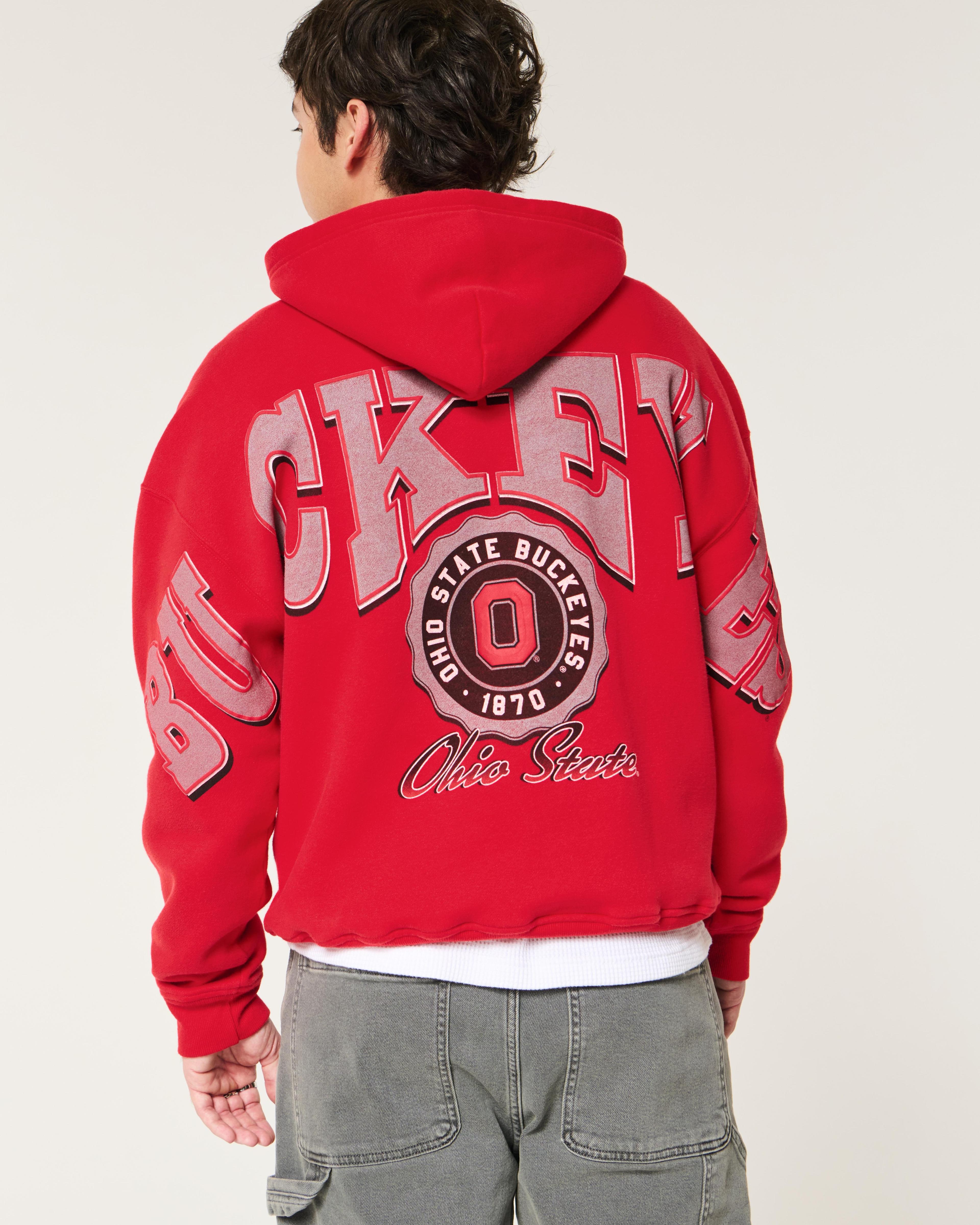 Boxy Ohio State Buckeyes Graphic Hoodie Product Image