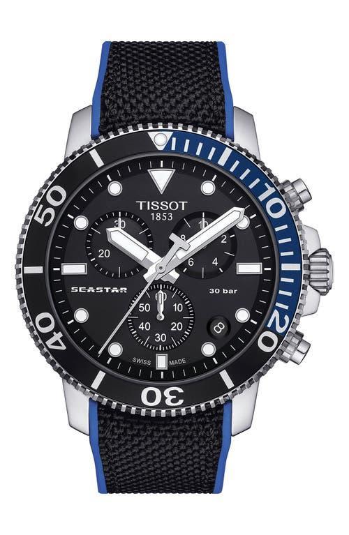 Tissot Mens Seastar 1000 Quartz Chronograph Grey Strap Watch Product Image