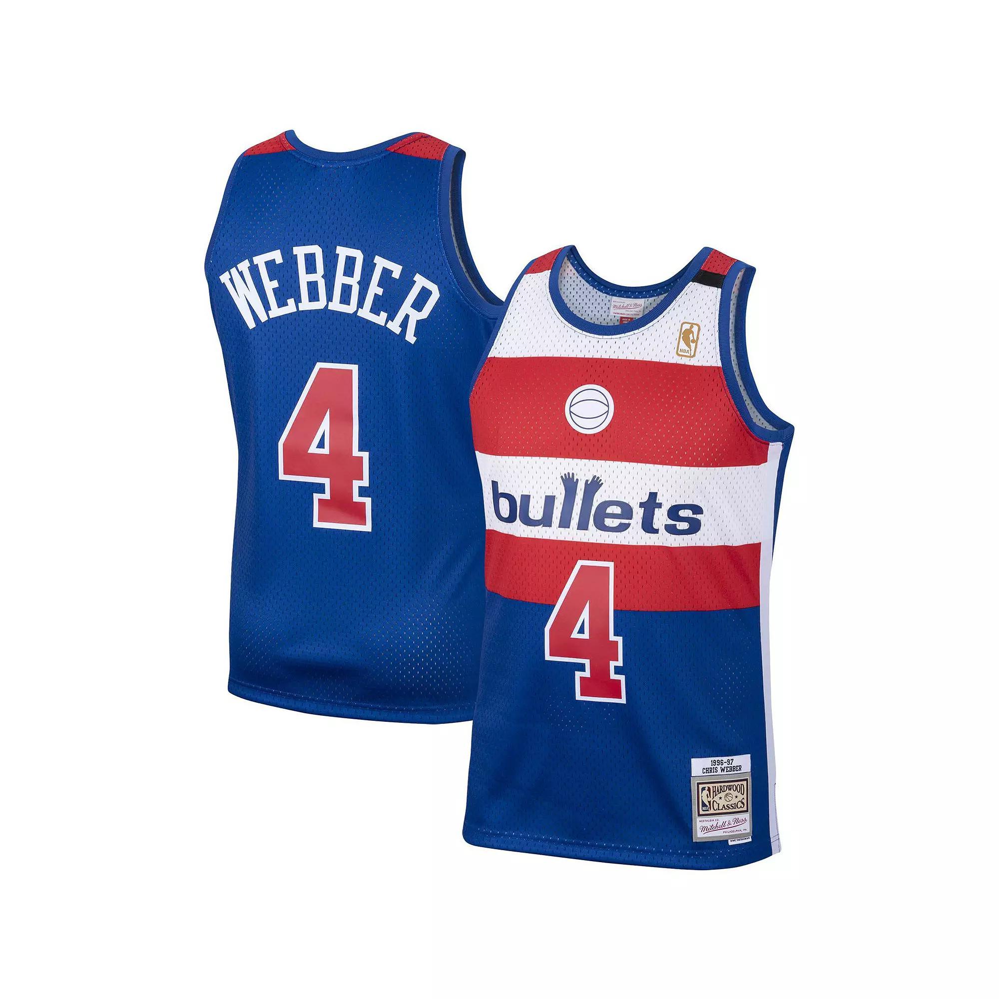 Men's Mitchell & Ness Chris Webber Royal Washington Bullets 2001/02 Hardwood Classics Swingman Jersey, Size: Small, Nba Blue Product Image