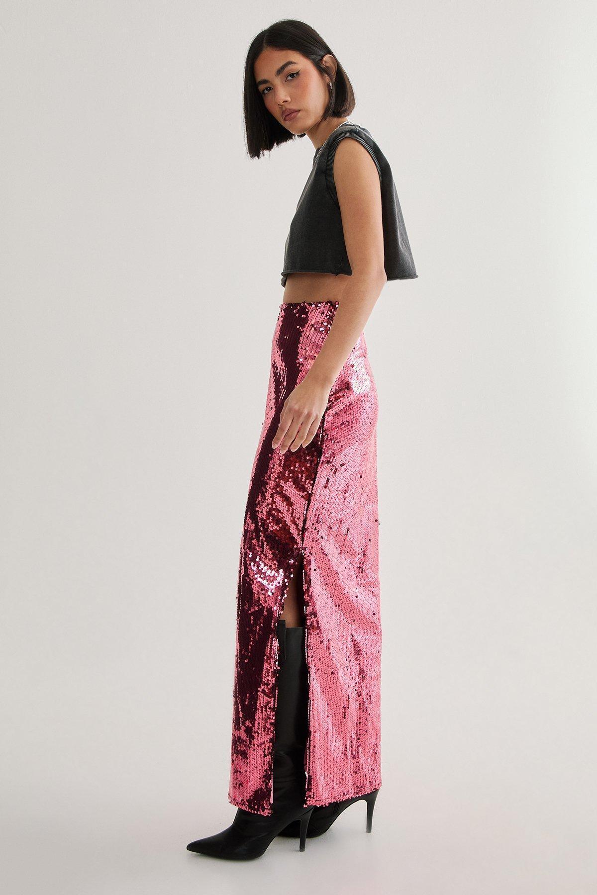 Sequin Maxi Skirt Product Image