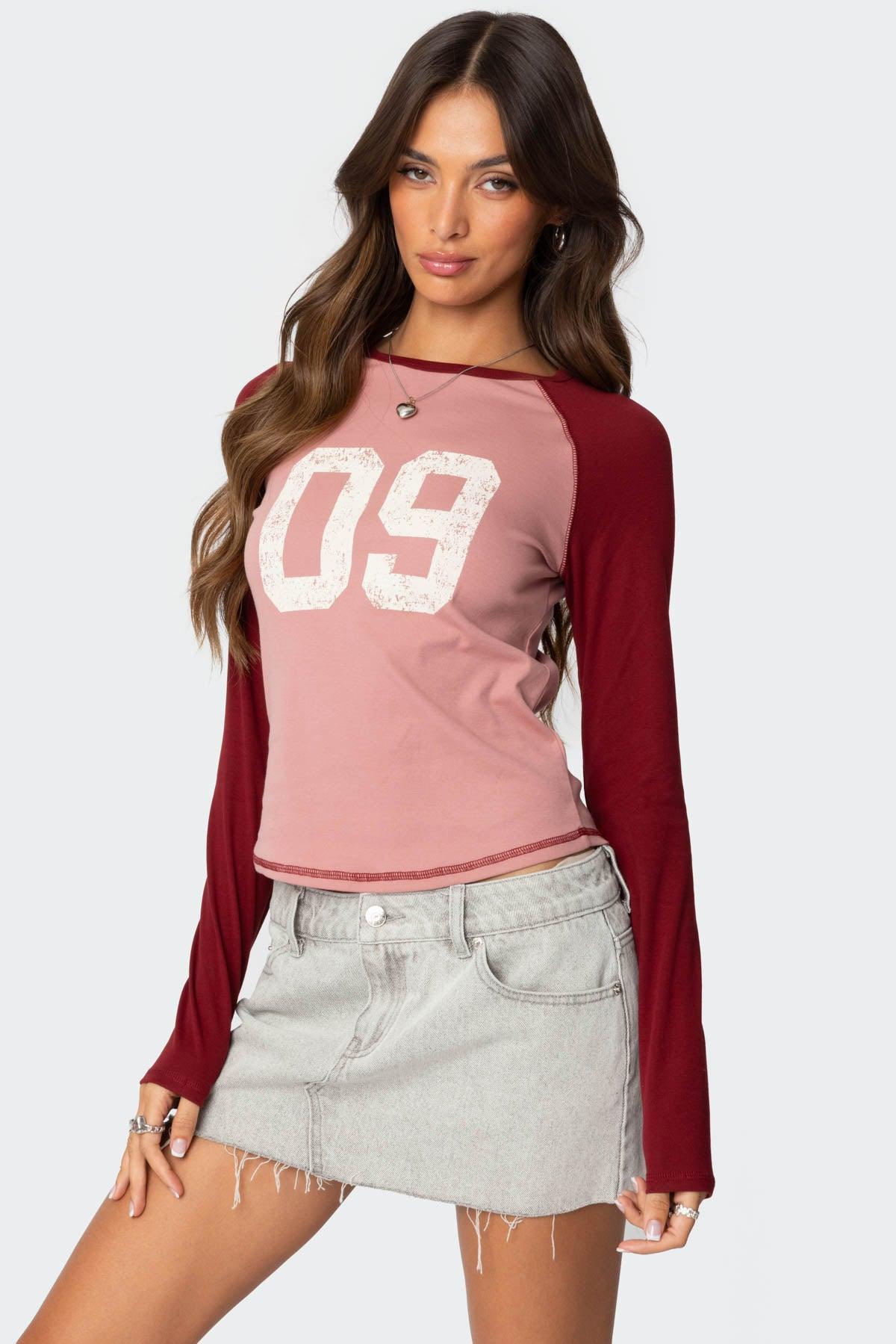 09 Raglan Long Sleeve T Shirt Product Image