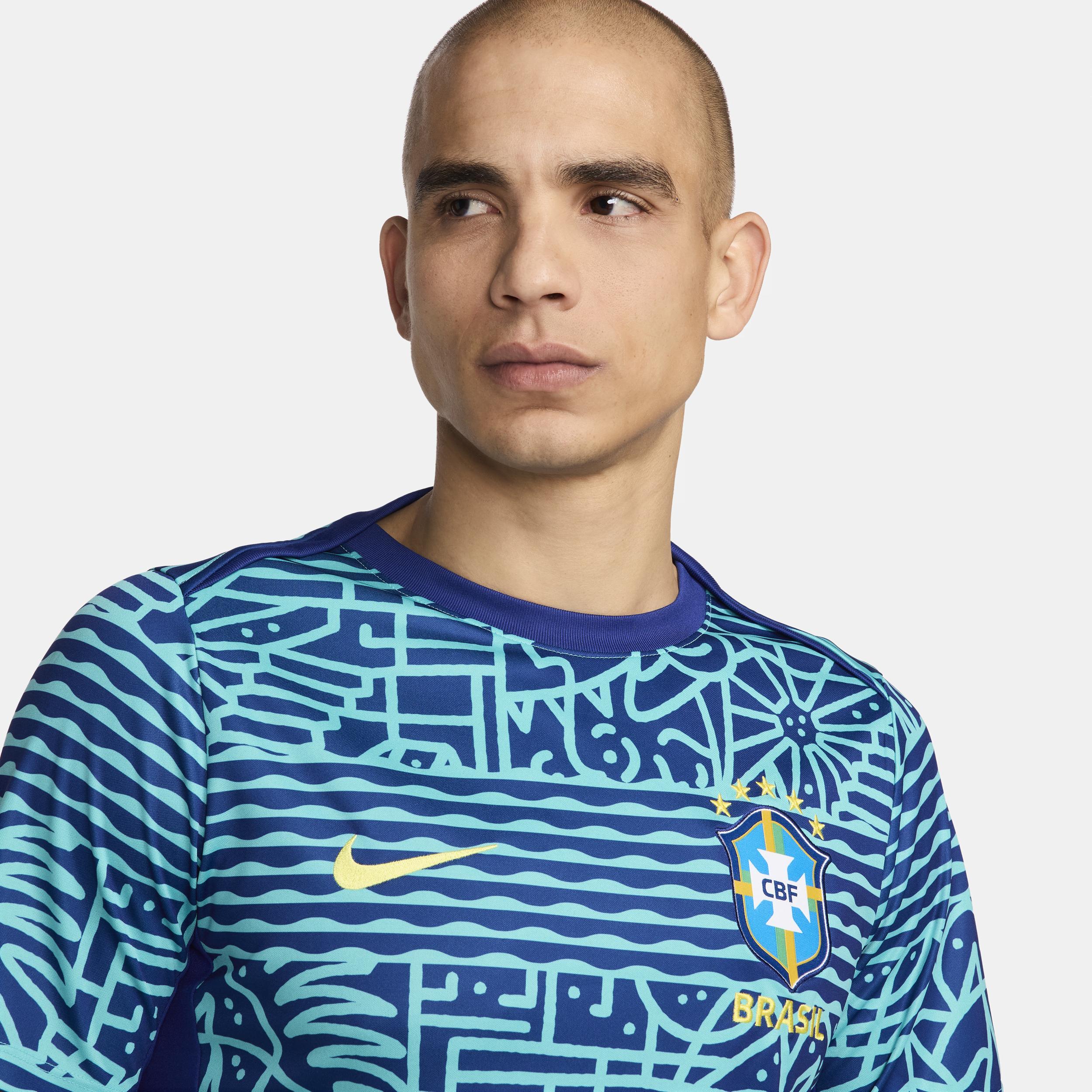 Brazil Academy Pro Nike Mens Dri-FIT Soccer Pre-Match Short-Sleeve Top Product Image