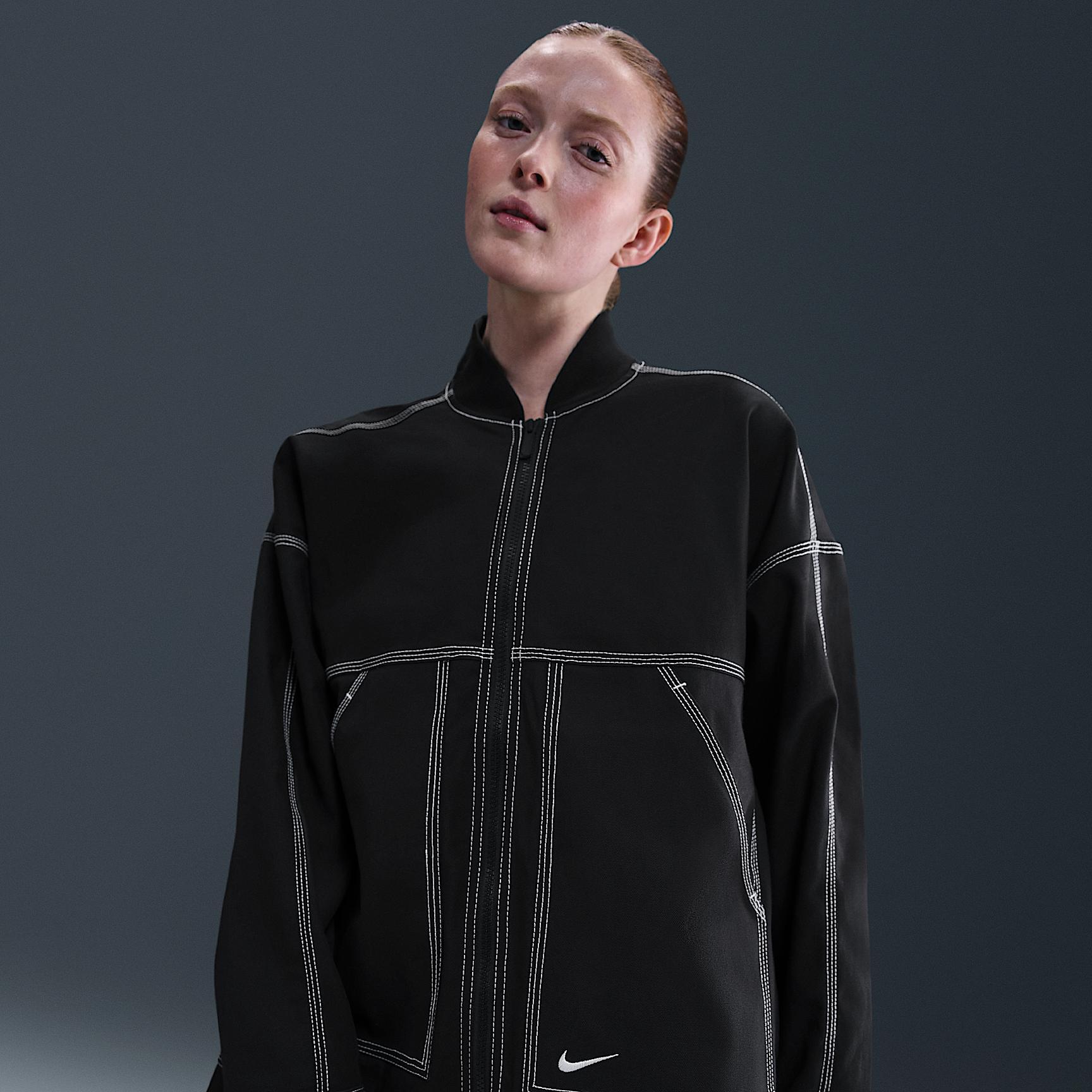 Womens Nike Sportswear Oversized Graphic Cargo Jacket | IB2037-010 Product Image