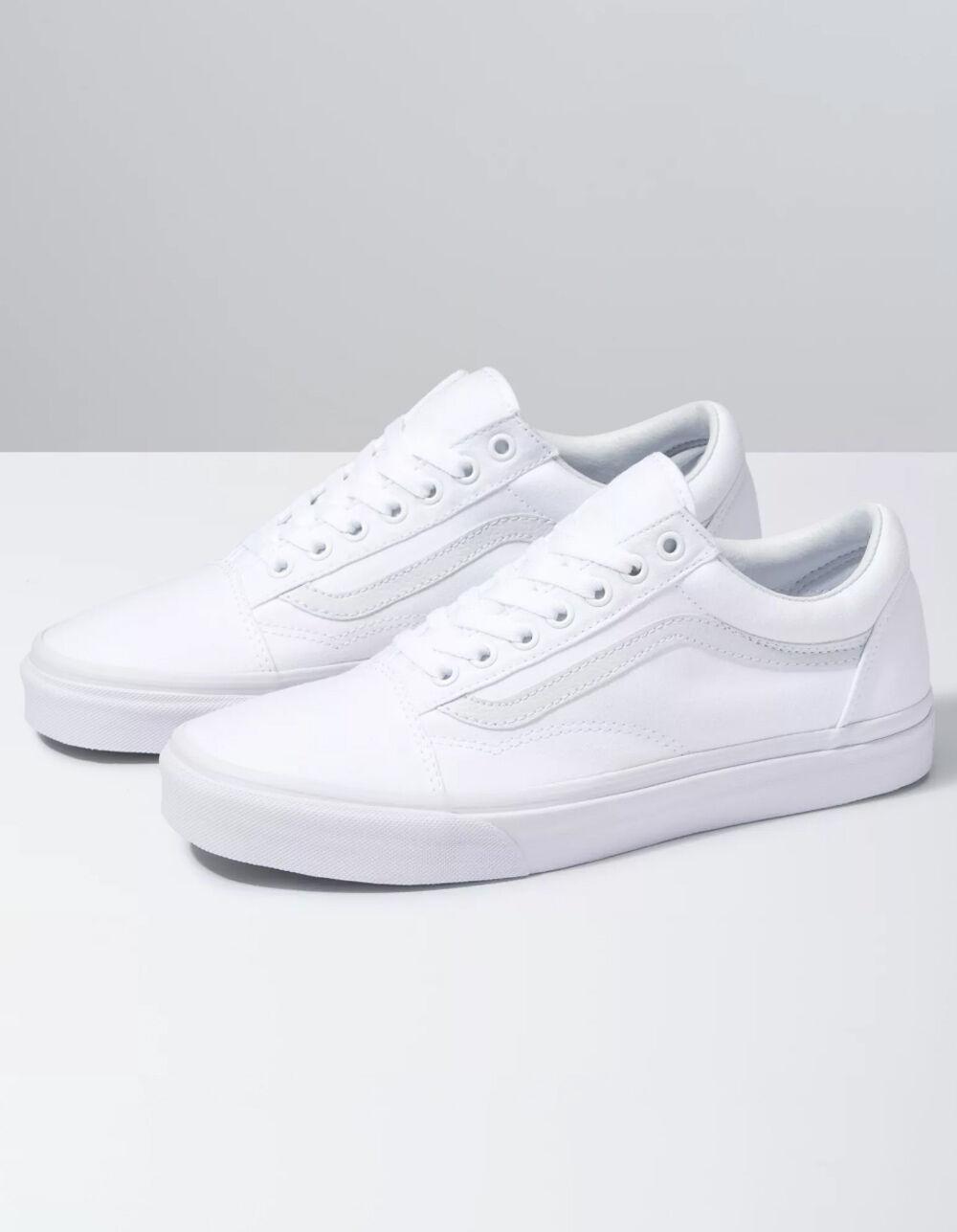 VANS Canvas Old Skool True White Shoes - WHITE Product Image
