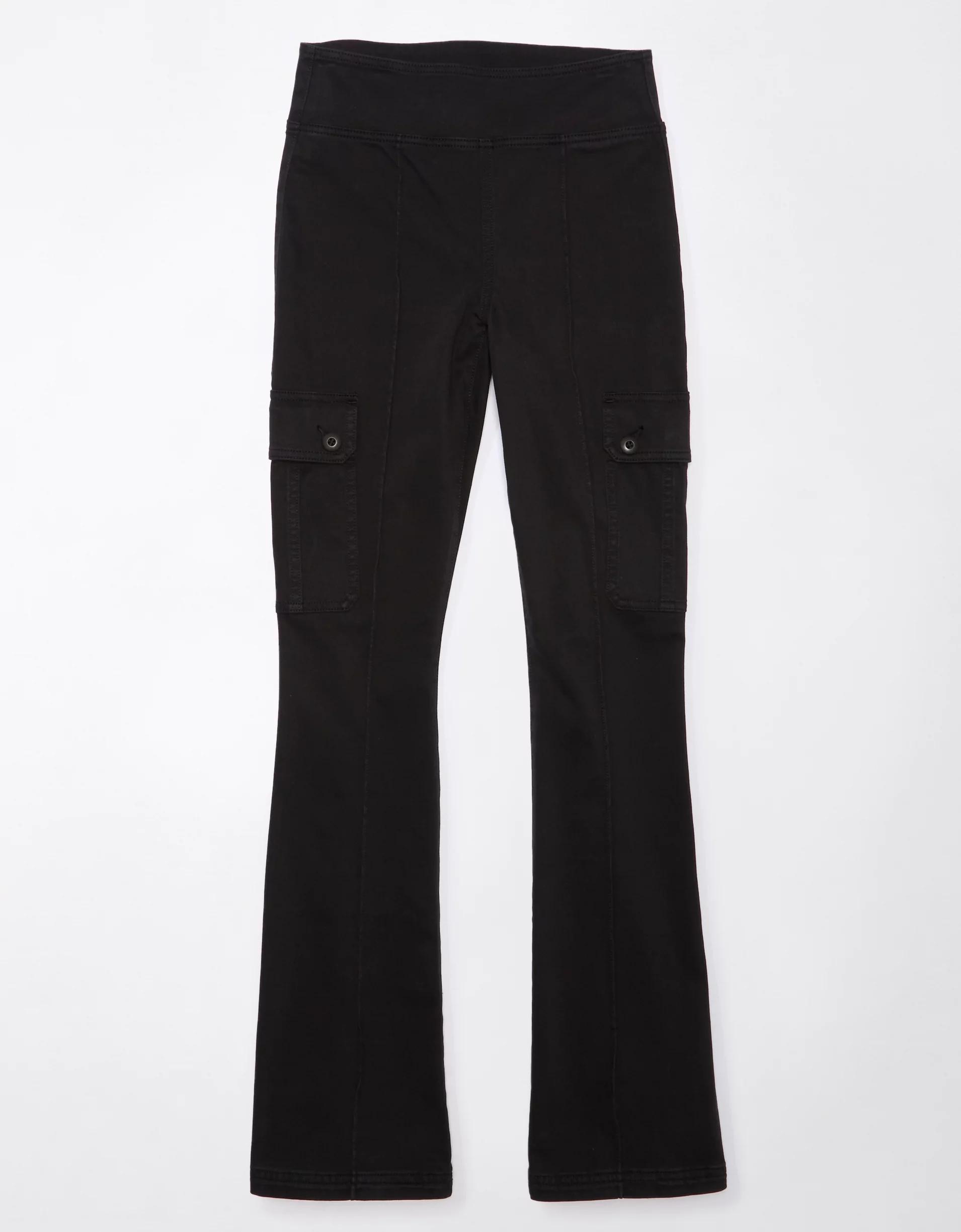 AE Stretch Pull-On High-Waisted Kick Bootcut Cargo Pant Product Image