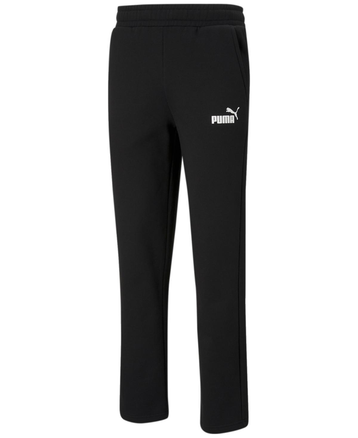 PUMA Essentials Logo Fleece Pants (Dark Heather) Men's Clothing Product Image