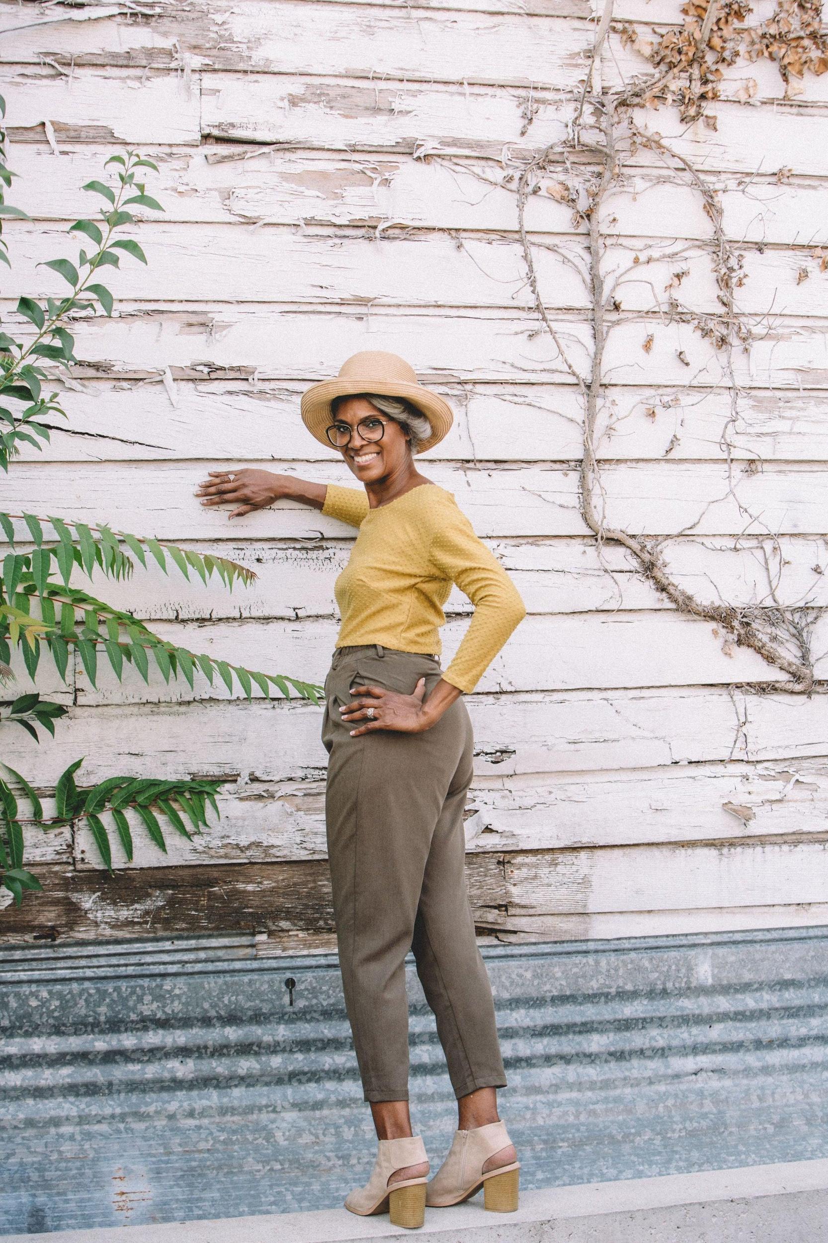 Shelby Crop Top in Dotted Dijon Product Image