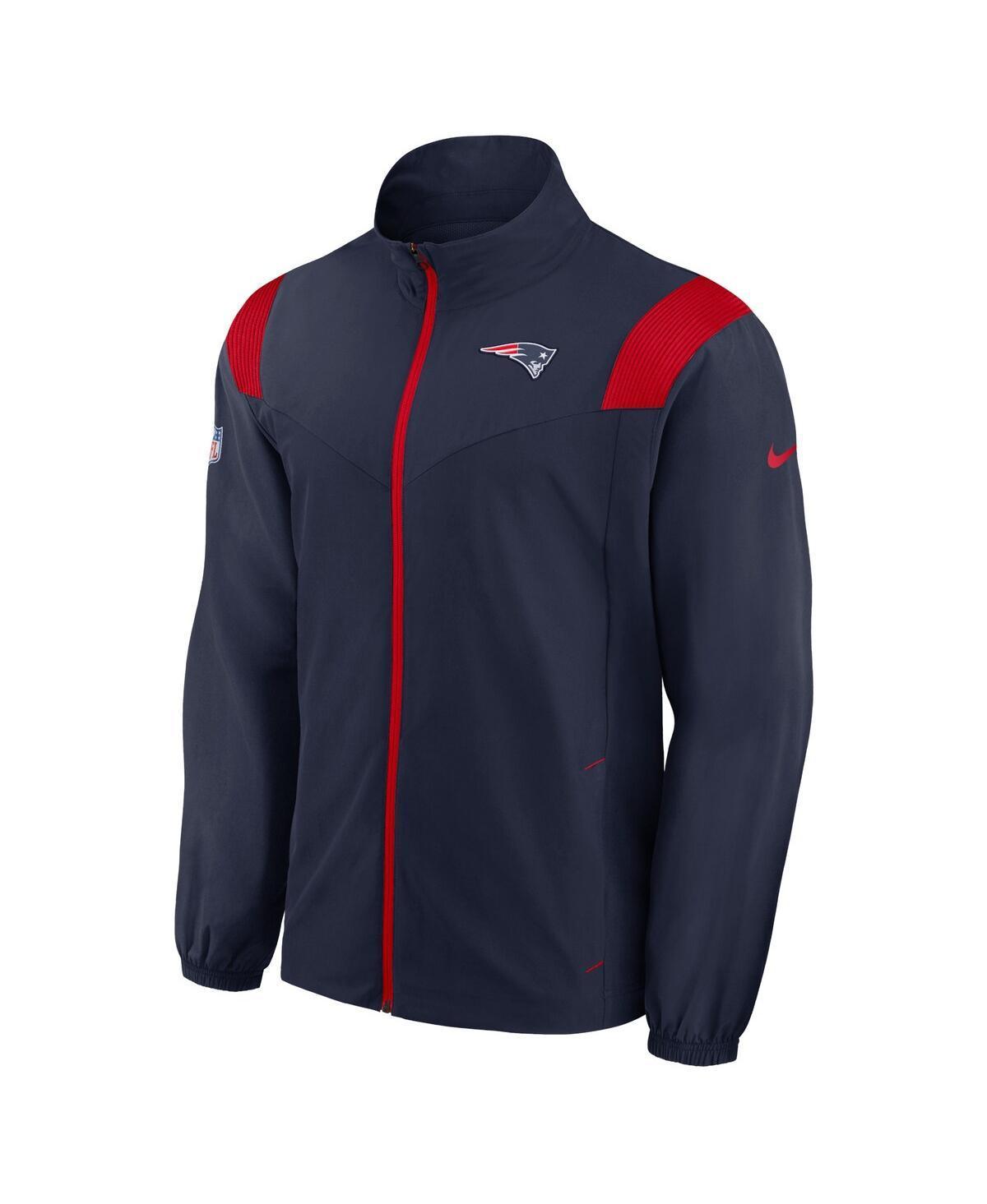 NIKE Men's Navy Denver Broncos Sideline Woven Logo Full-zip Jacket In Navy,orange Product Image