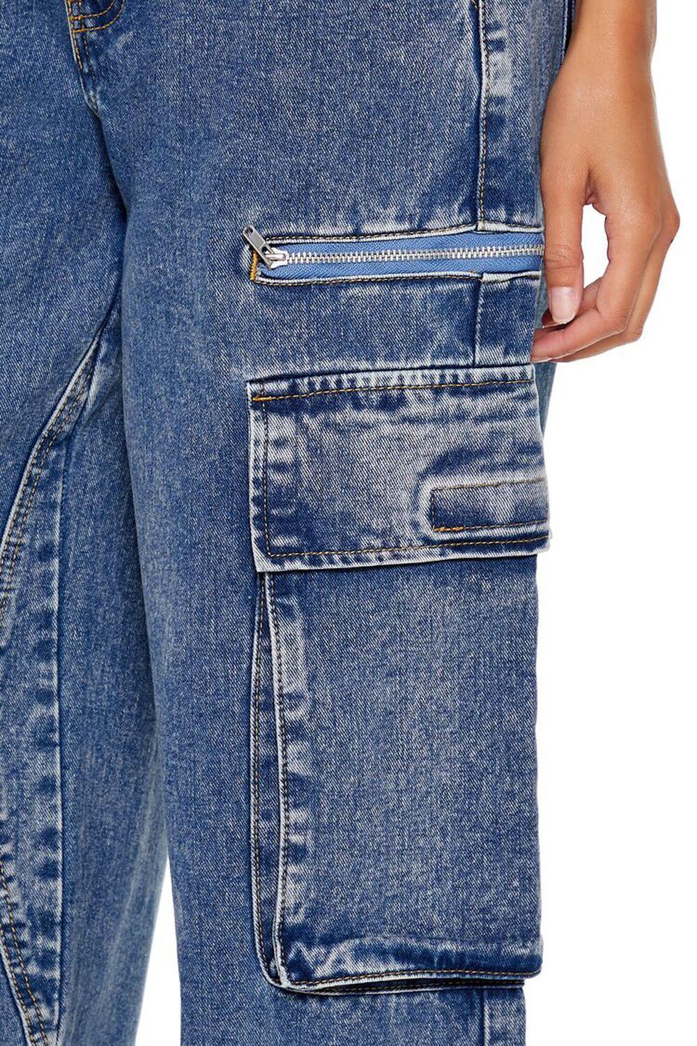 Mid-Rise Baggy Cargo Jeans | Forever 21 Product Image