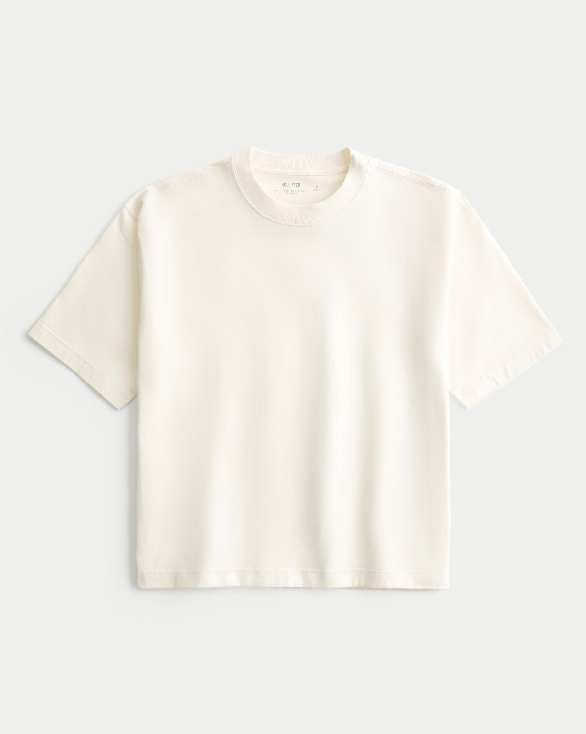Boxy Heavyweight Crop Crew T-Shirt Product Image