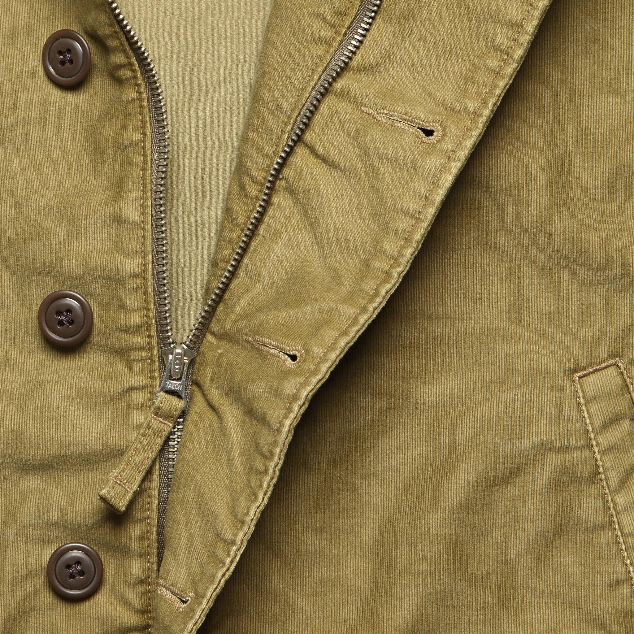 Corduroy Collar Deck Jacket - Khaki Product Image
