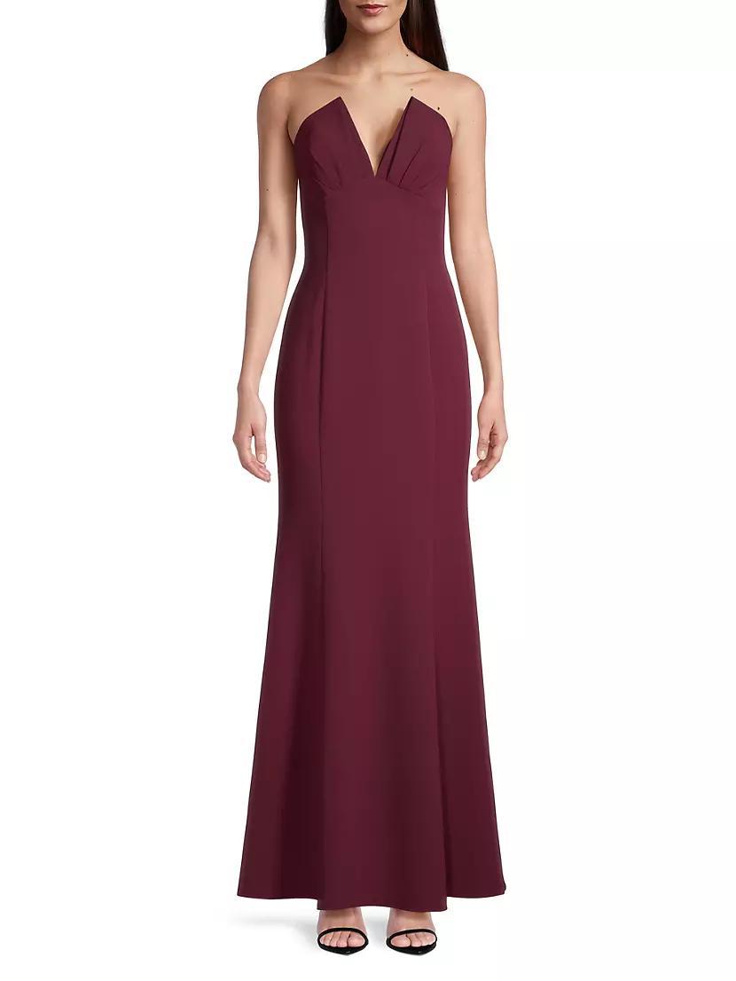 Twill Strapless Gown Product Image