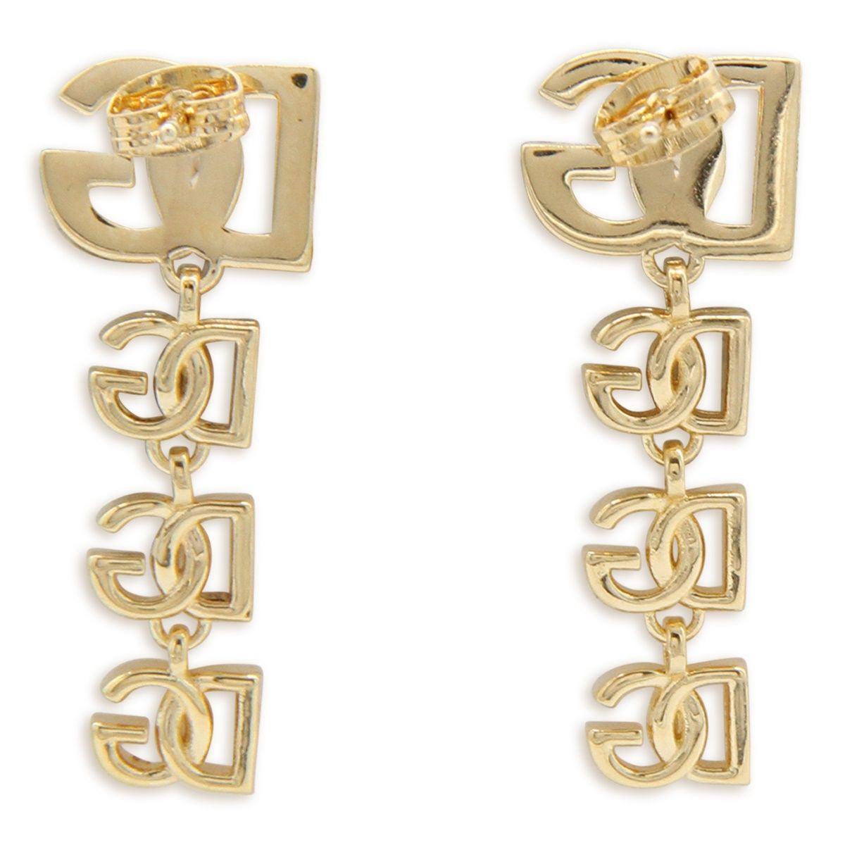 DOLCE & GABBANA Drop Earrings With Dg Logo In Gold Product Image