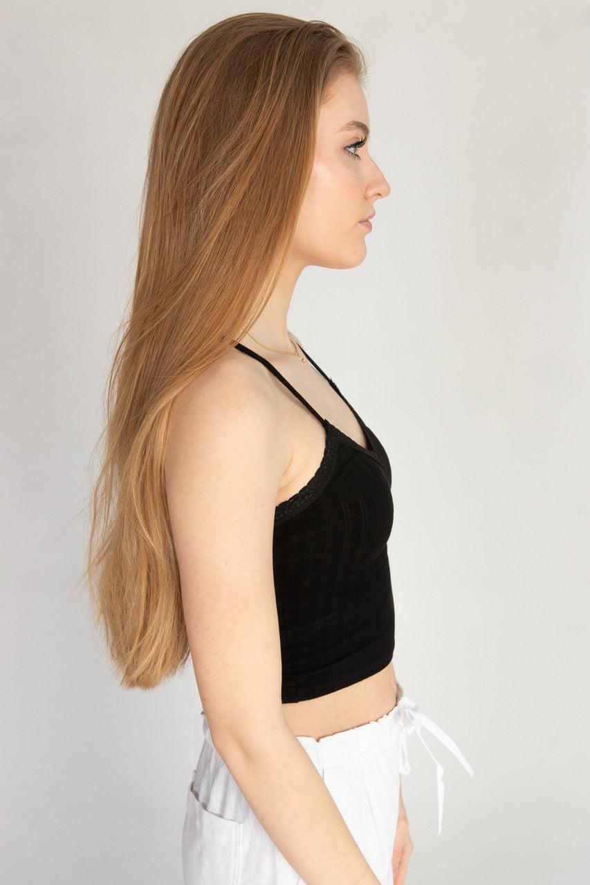 Lace Trim Stripe Cami Product Image