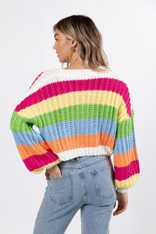 Little Bit More Multi Stripe Cardigan  FINAL SALE Product Image