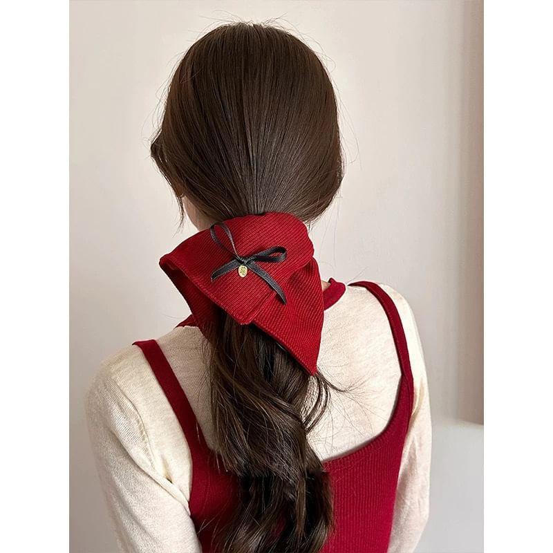 Ribbon Square Fabric Scrunchie Product Image