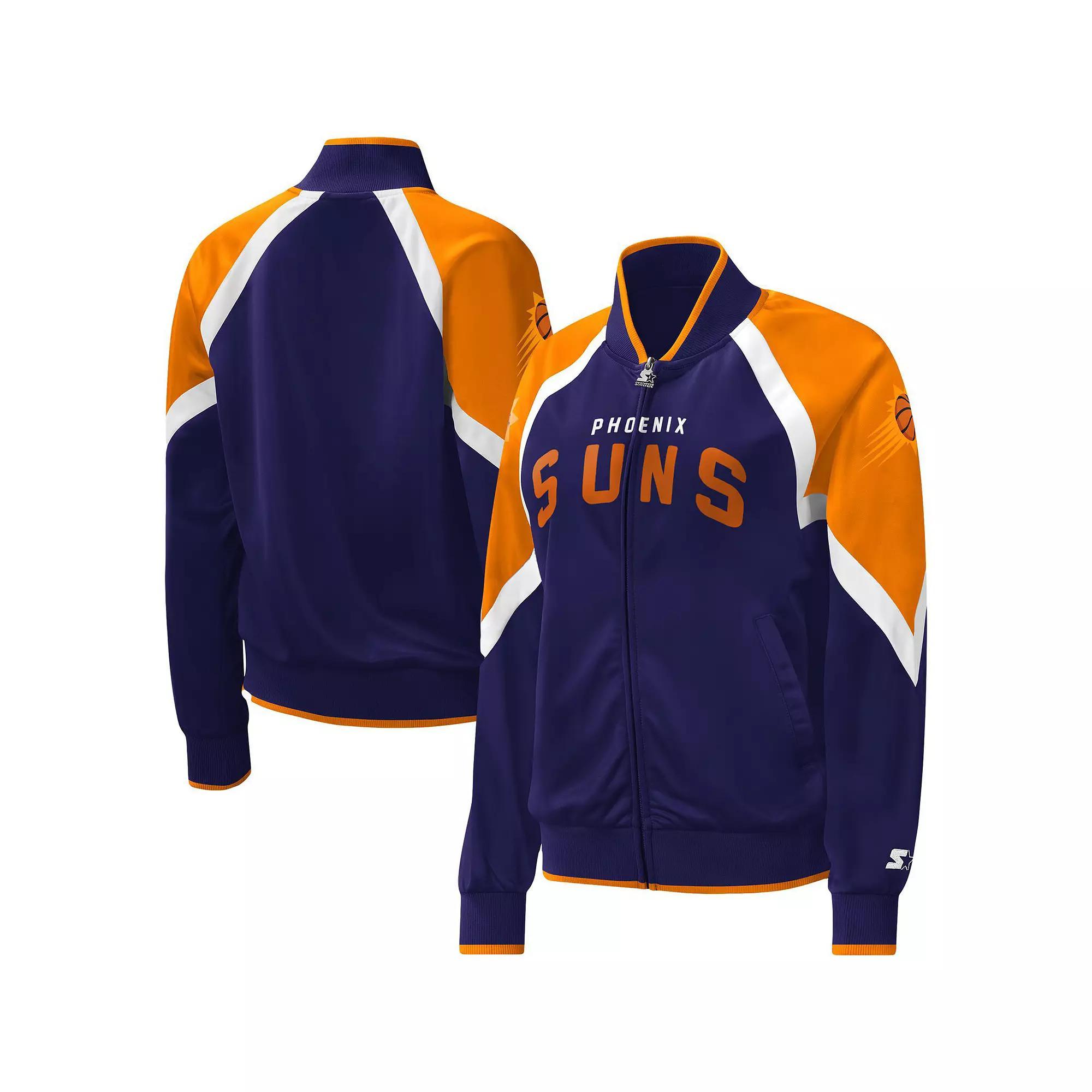 Women's Starter Purple Phoenix Suns Slam Dunk Raglan Full-Zip Track Jacket, Size: 2XL, Phx Purple Product Image