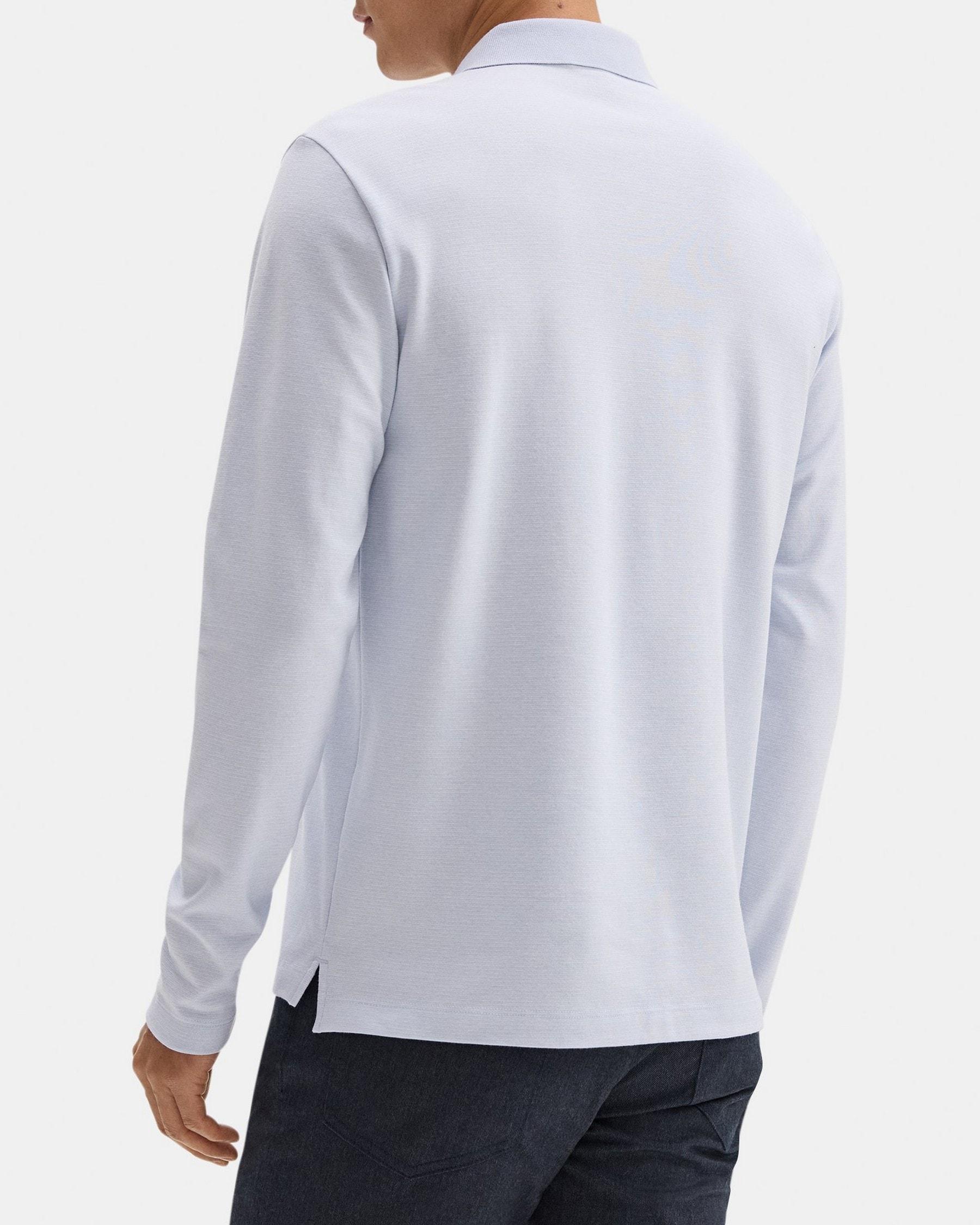 Standard Long-Sleeve Polo in Cotton-Blend Product Image