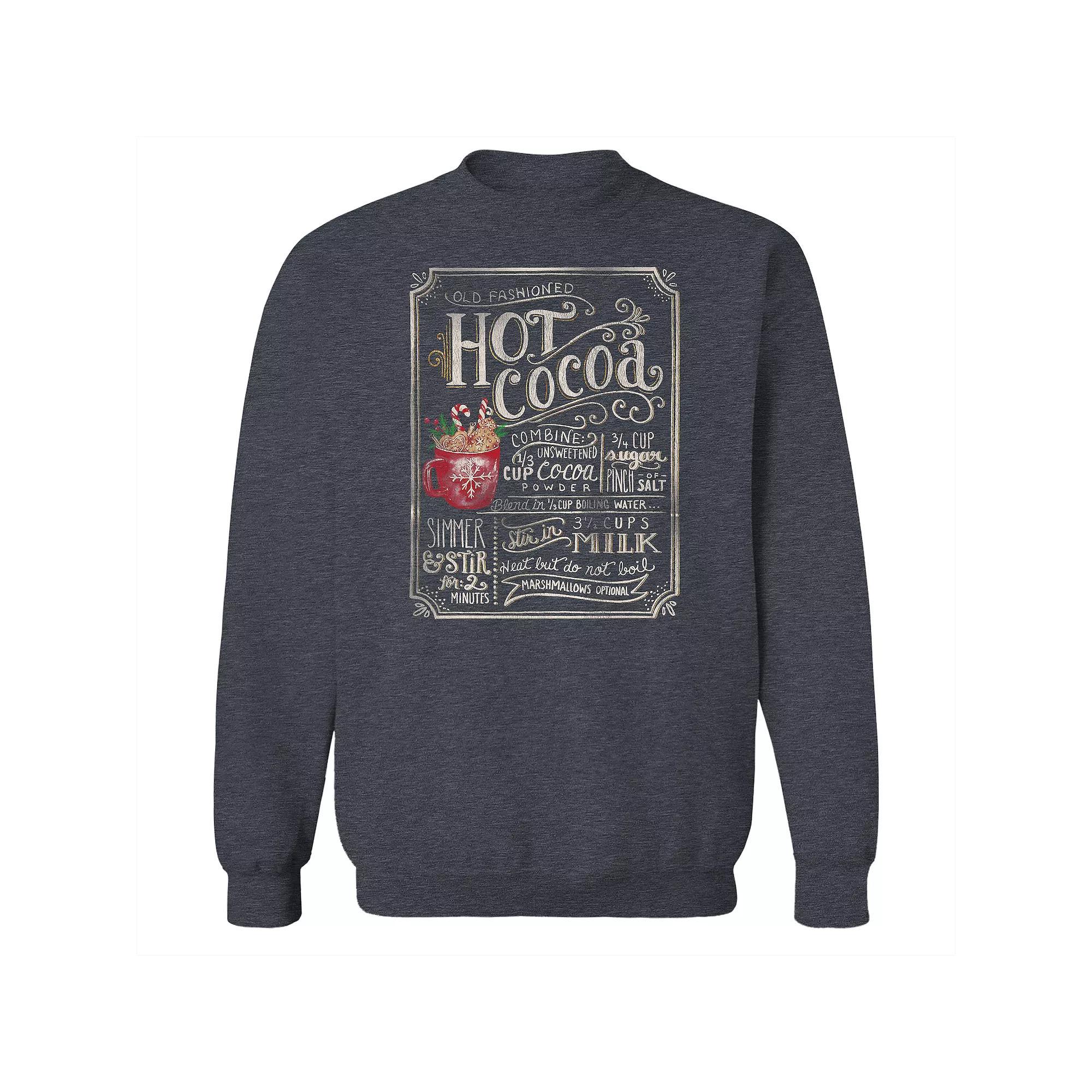 Men's Old Fashioned Hot Cocoa Fleece Sweatshirt, Women's, Size: XL, Dark Grey Product Image