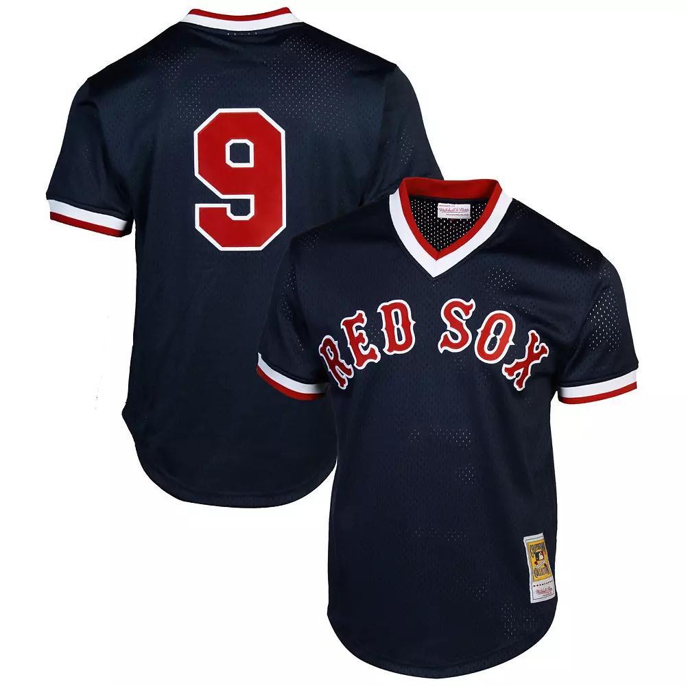 Mitchell & Ness Ted Williams Boston Red Sox 1990 Authentic Cooperstown Collection Batting Practice Jersey - Navy Blue, Men's, Size: 4XL Product Image