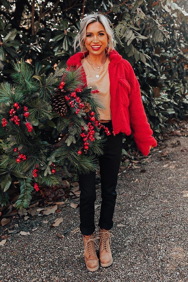 Newly Obsessed Crop Top In Camel Product Image