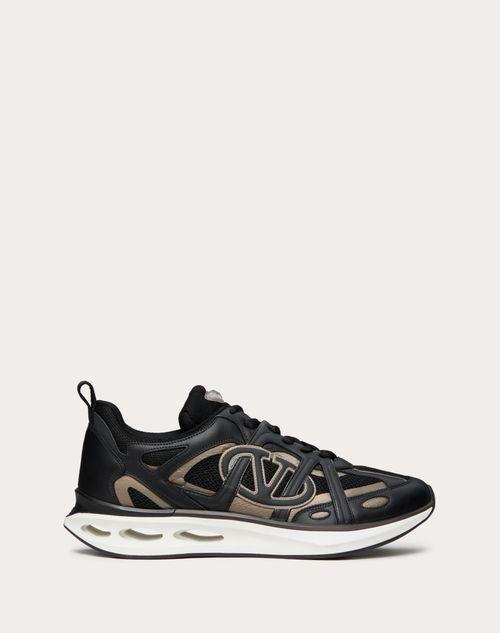 VLOGO EASYJOG LOW-TOP SNEAKER IN CALFSKIN AND FABRIC Product Image