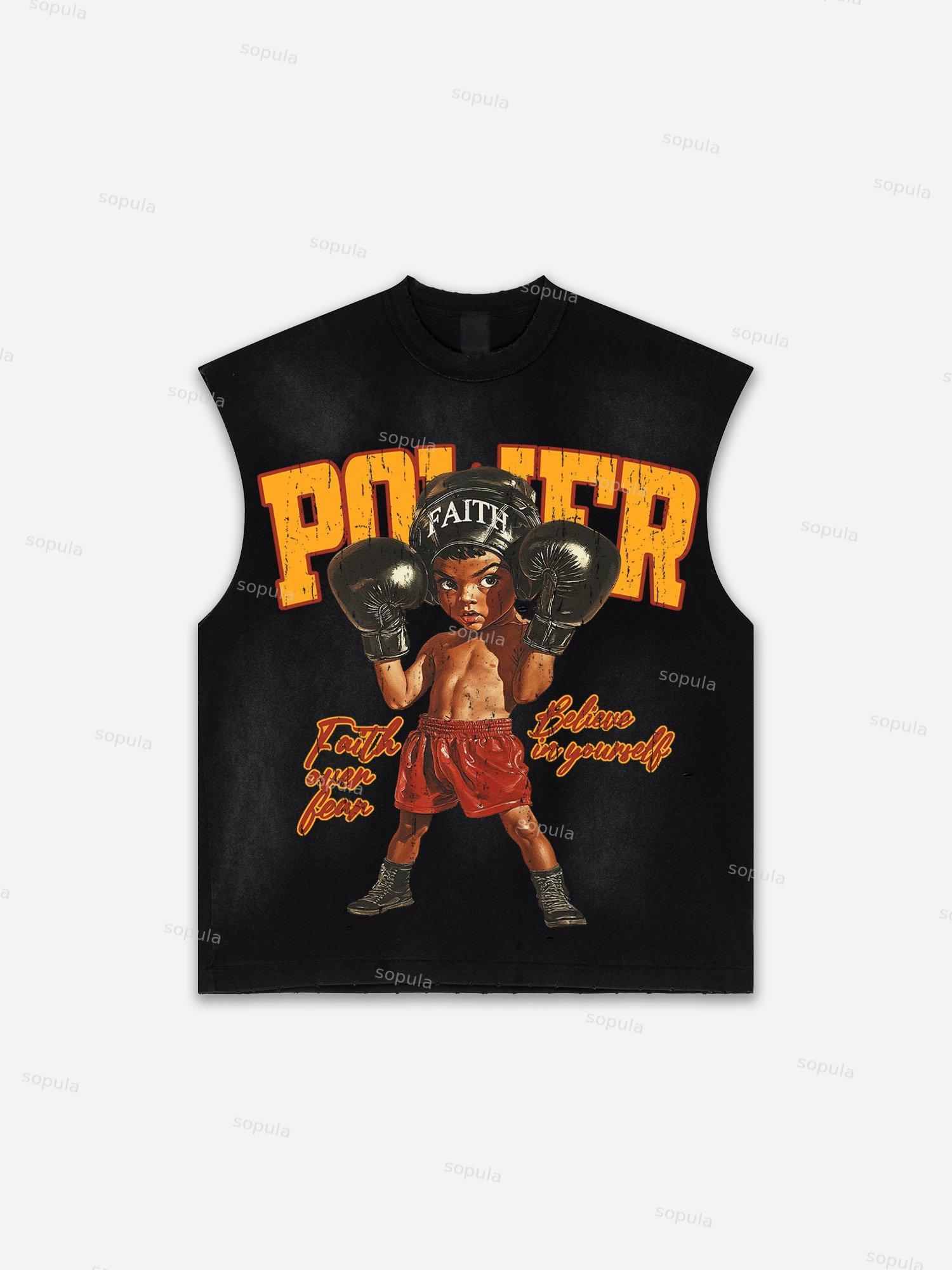 Men's Washed Boxer Boys Graphic Print Tank Top Product Image