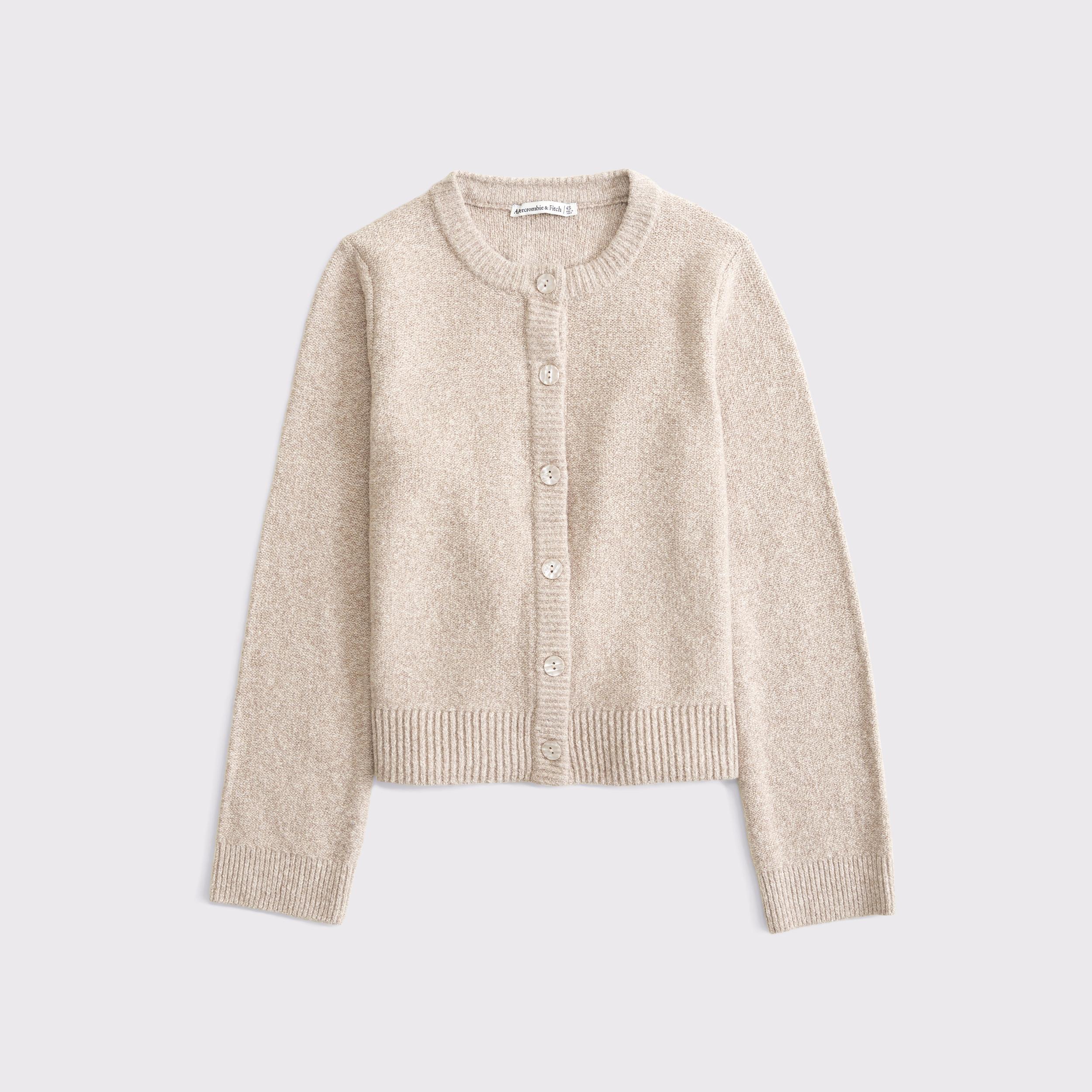 Textural Crew Cardigan Product Image