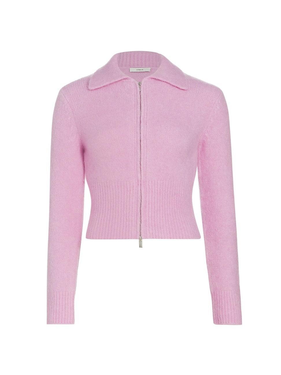 Womens Alpca-Blend Zip-Front Cardigan Product Image