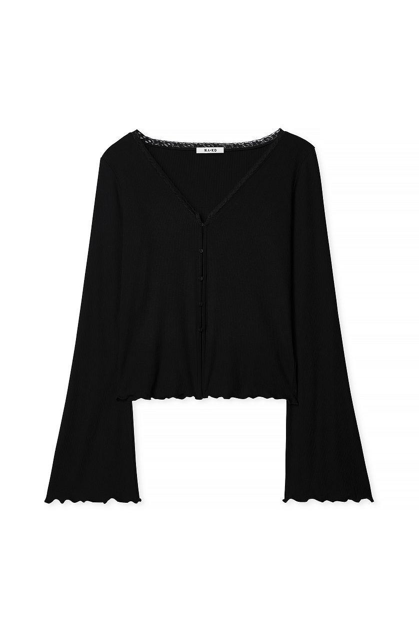 Lace Detail Rib Top Product Image