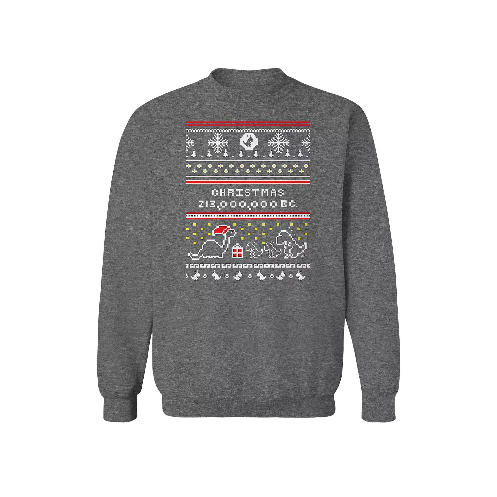 Men's Ugly Sweater Christmas Graphic Sweatshirt, Size: XL, Grey Heather Product Image