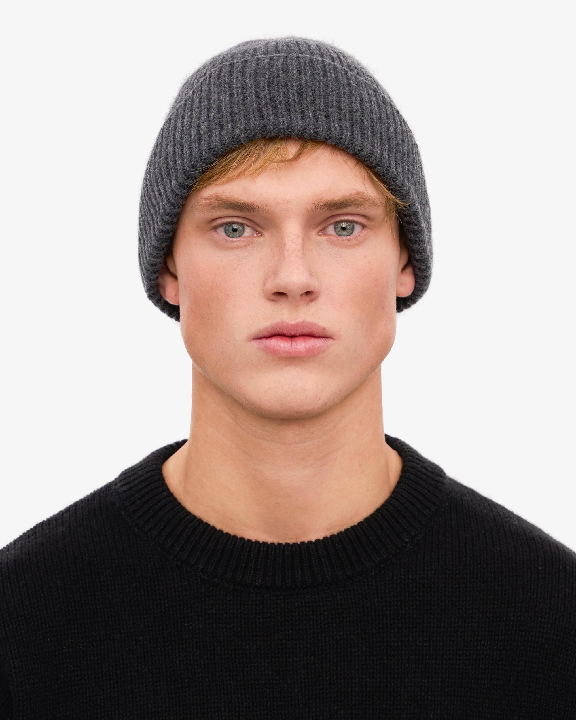 Merino Wool Beanie - Lava Grey Product Image