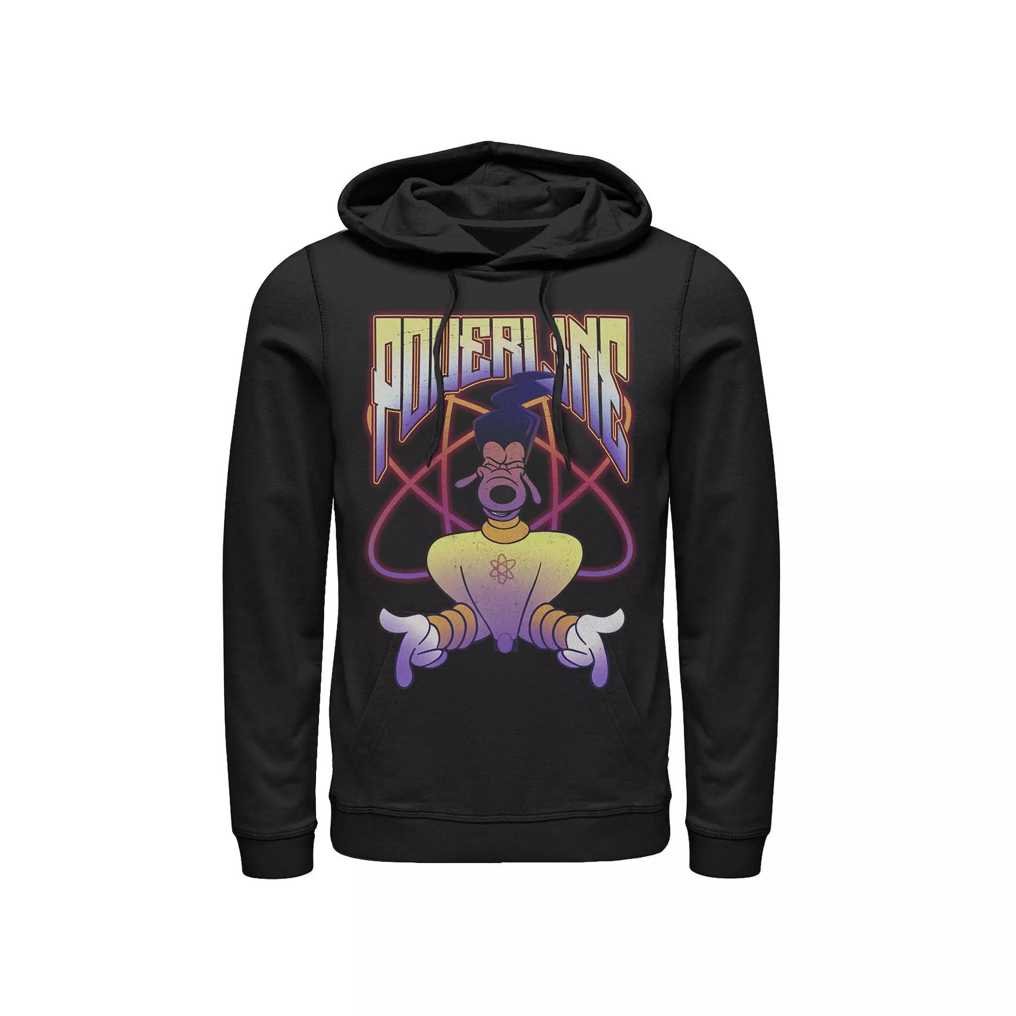 Disney's A Goofy Movie Powerline Portrait Men's Hoodie, Size: Large, Black Product Image