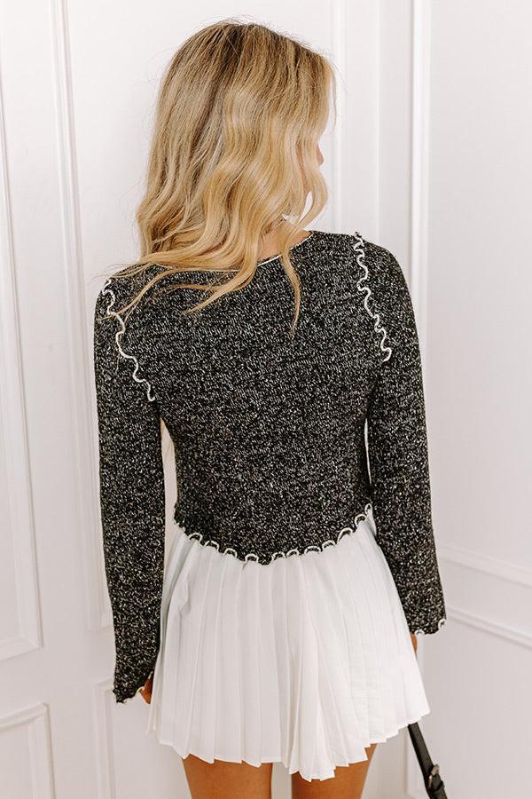 Moving Too Fast Knit Top In Black Product Image