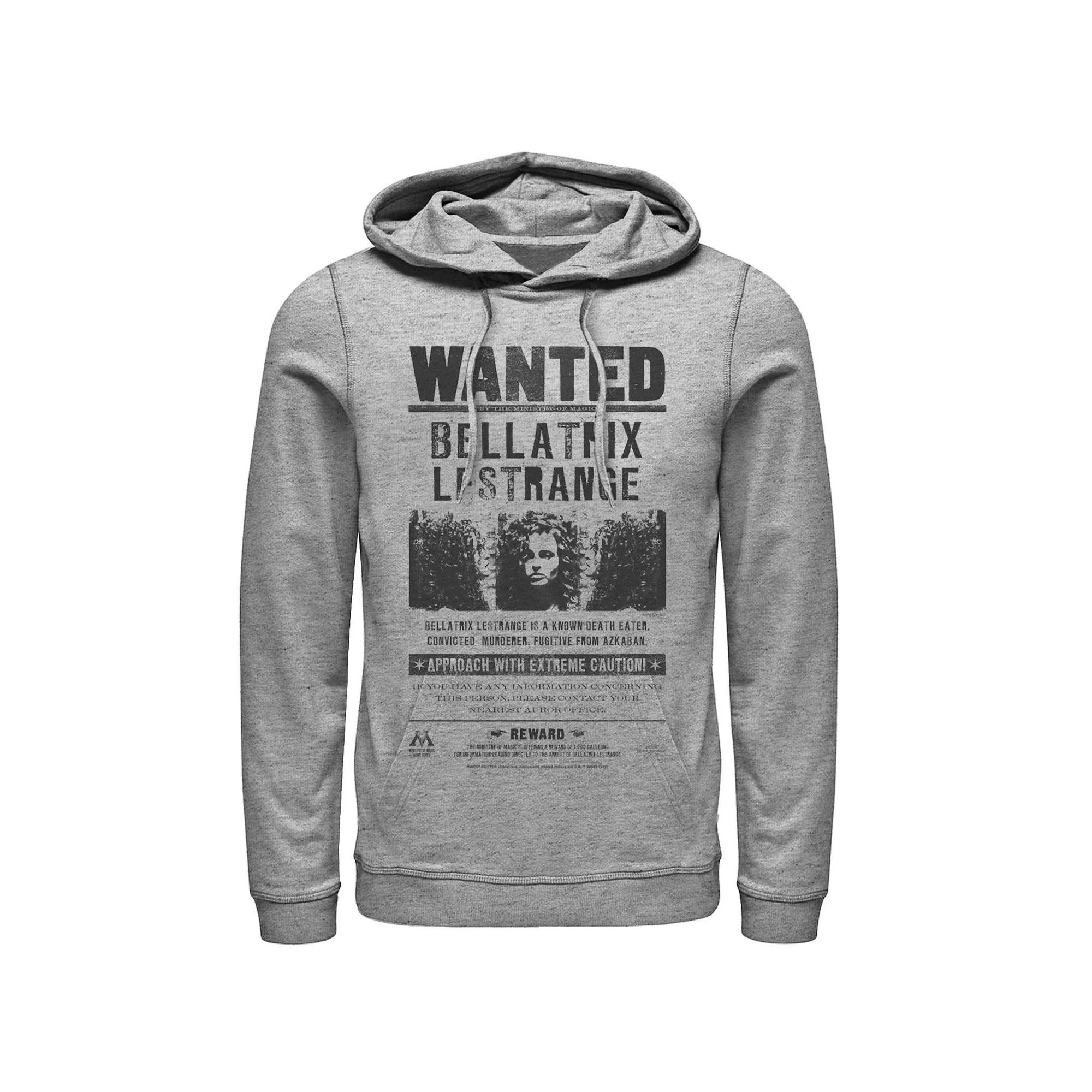 Men's Harry Potter Bellatrix Lestrange Wanted Poster Graphic Pullover Hoodie,  Product Image