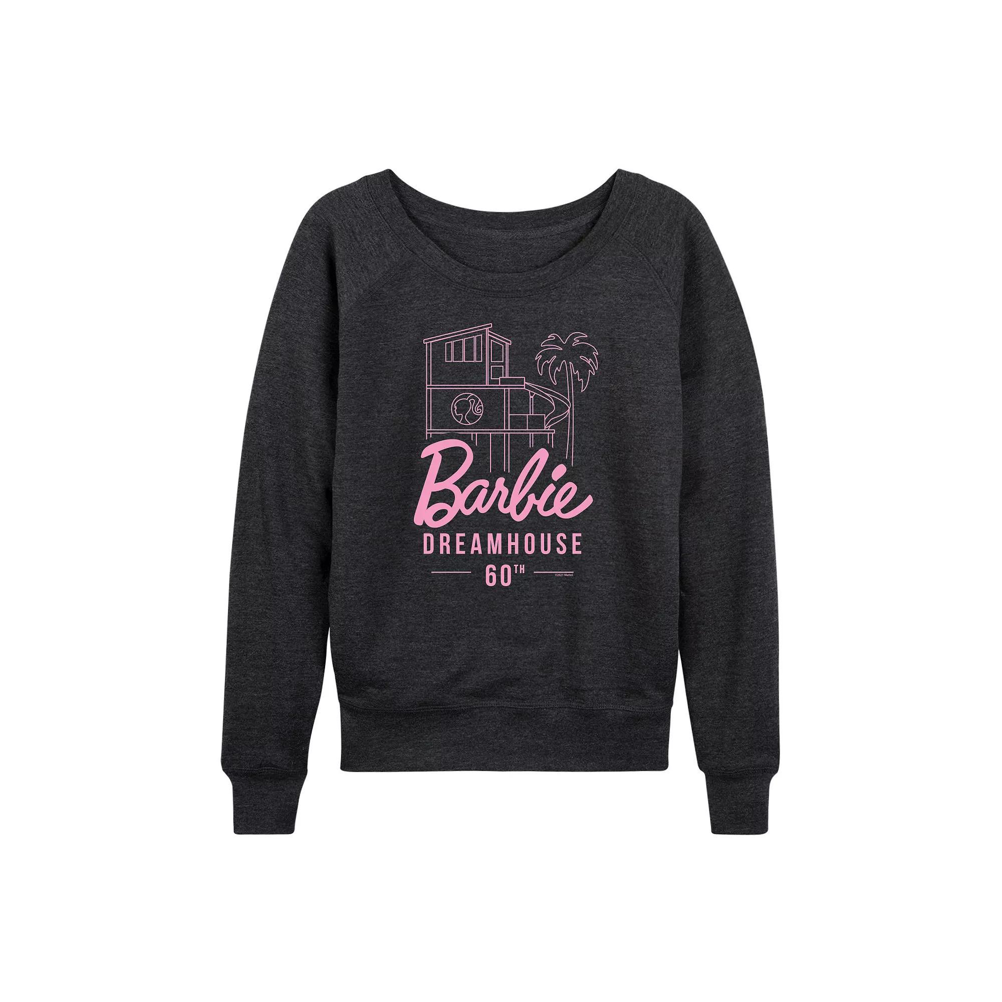 Women's Barbie® Dreamhouse 60th French Terry Long Sleeve Tee, Girl's,  Product Image