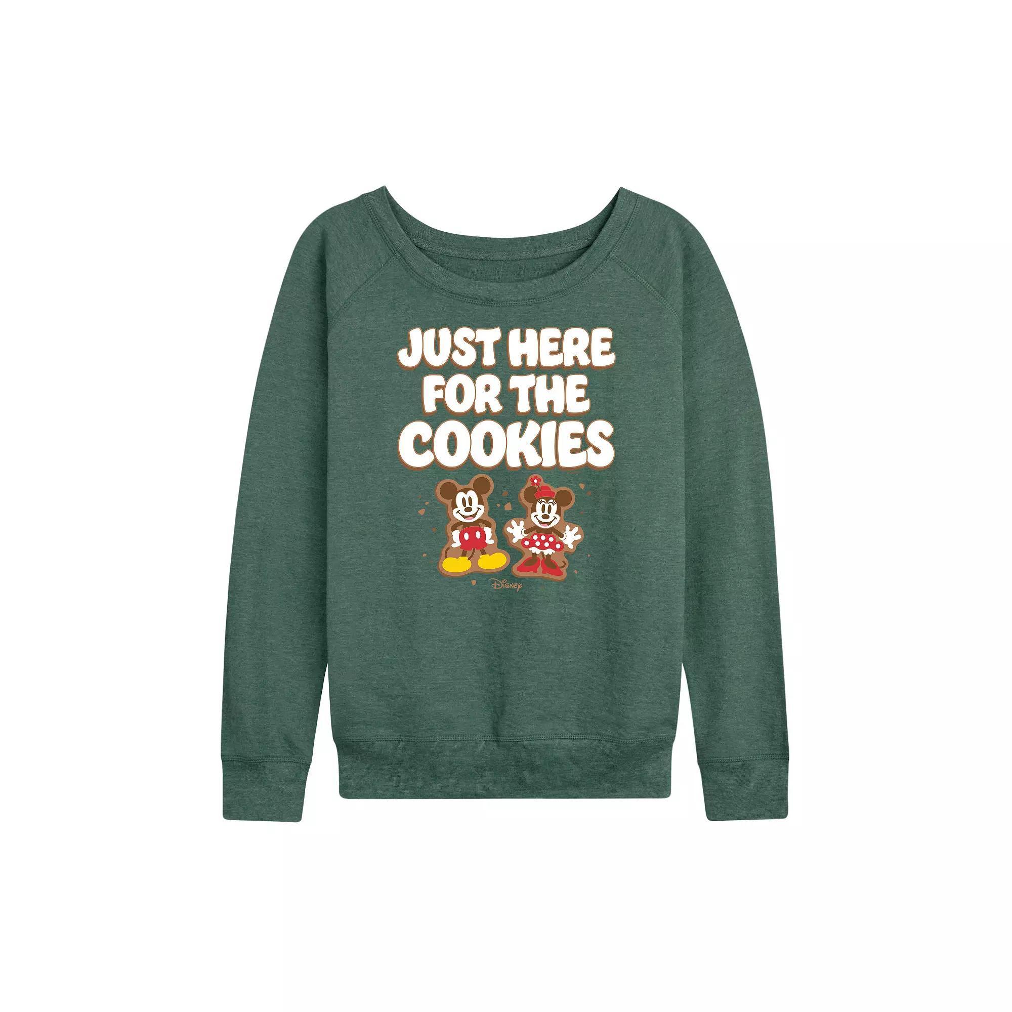 Disney's Mickey and Minnie Mouse Women's Cookies French Terry Long Sleeve Tee,  Product Image