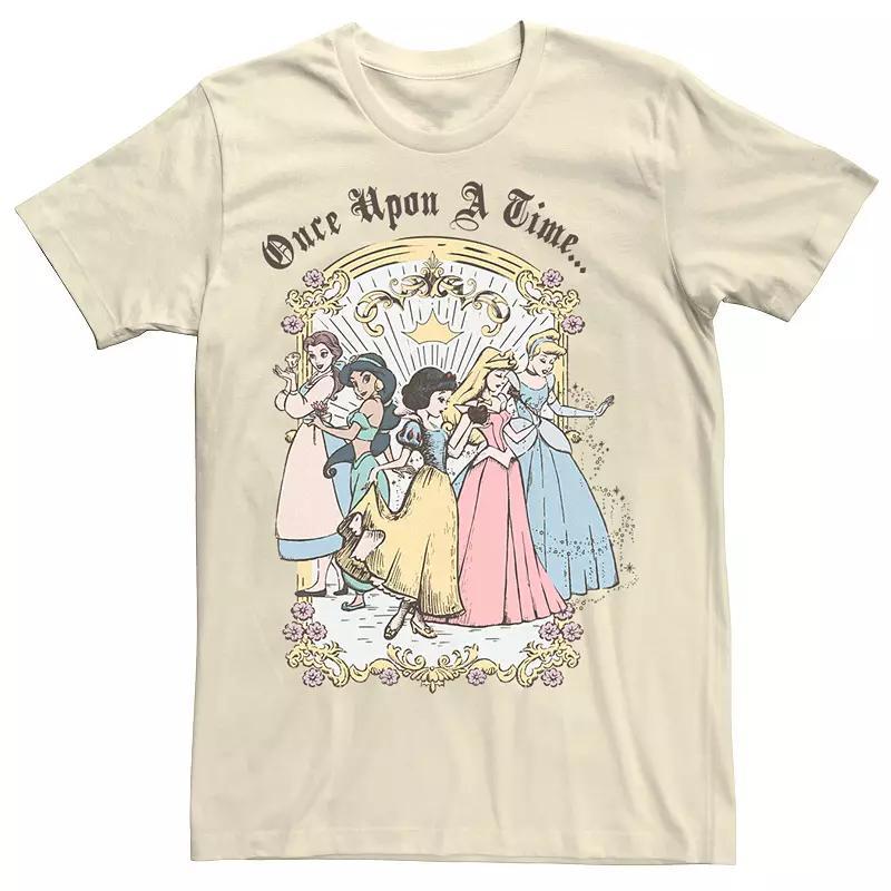 Men's Disney Princess Once Upon A Time Vintage Cartoon Tee, Size: 3XL, White Product Image