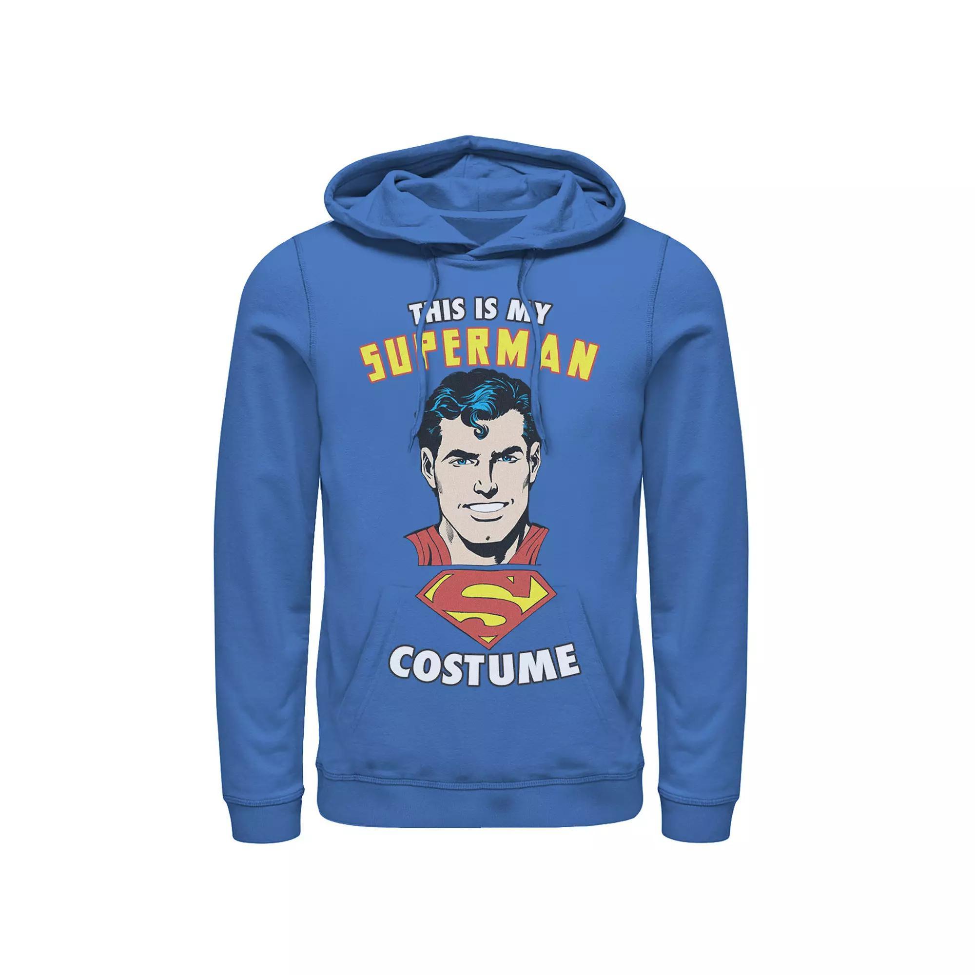 Men's DC Comics Superman This Is My Costume Text Hoodie, Size: 3XL, Royal Product Image
