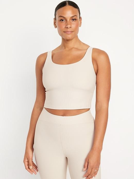 Light Support PowerSoft Rib Longline Sports Bra Product Image