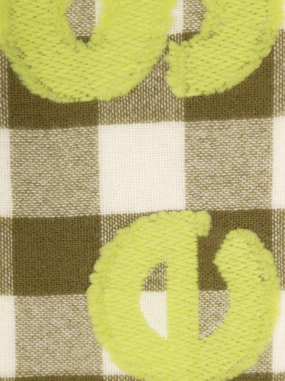 jacquard-logo checked scarf  Product Image