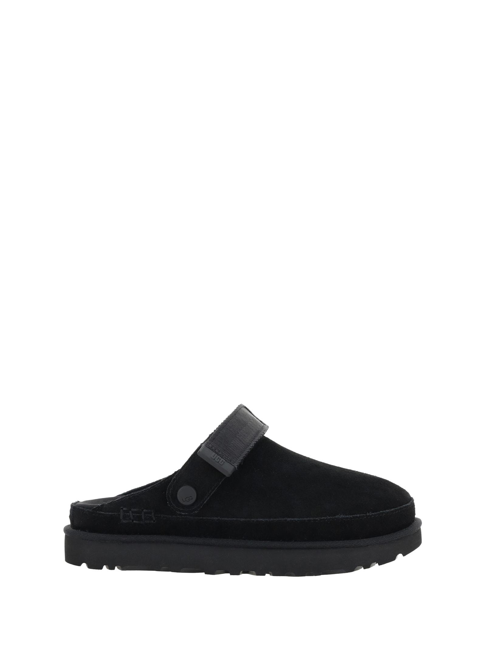 UGG 40mm Goldenstar Suede Clogs In Black Product Image