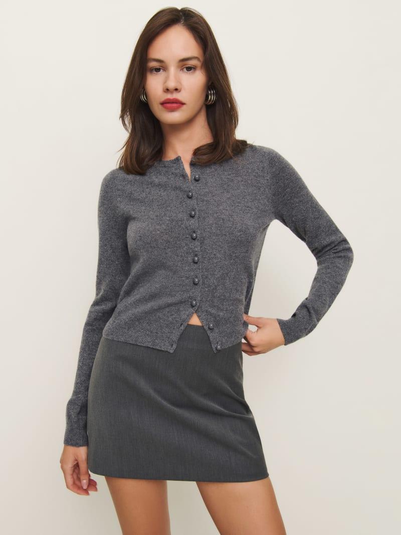 Caspia Cashmere Cropped Cardigan Product Image