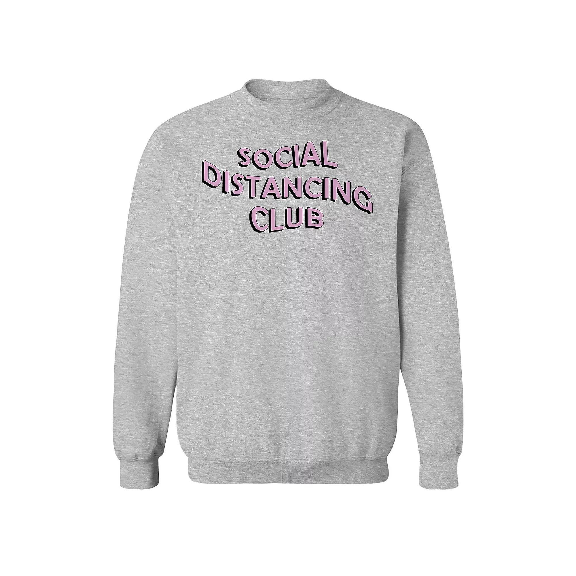 Men's Social Distancing Club Graphic Fleece, Size: XL, Sport Grey Product Image