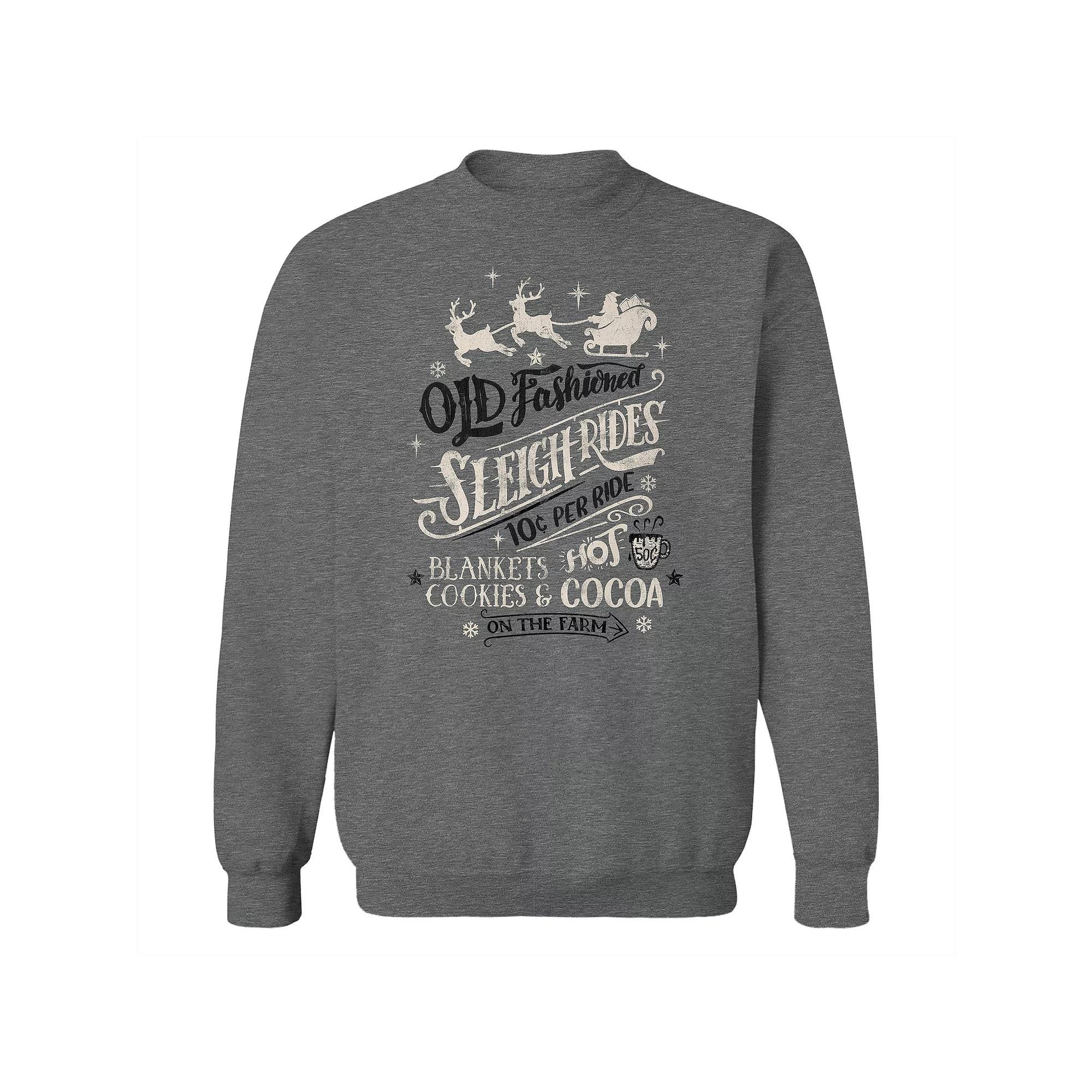 Men's Old Fashioned Sleigh Rides Sweatshirt, Adult Unisex,  Product Image