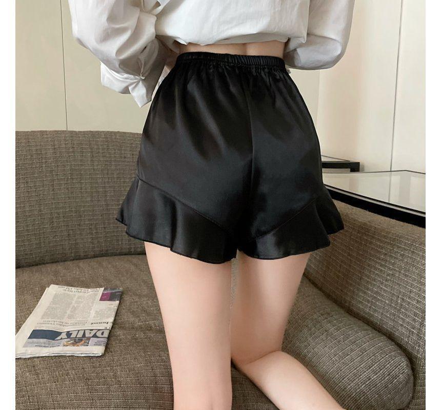 Plain Satin Shorts Product Image